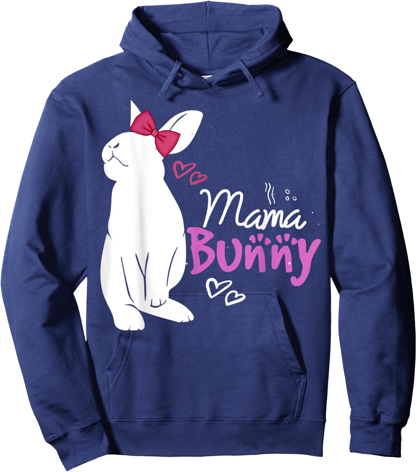 Cute Mama Bunny Gift Design Family Easter Gift Hoodie - Hoodie | Navy