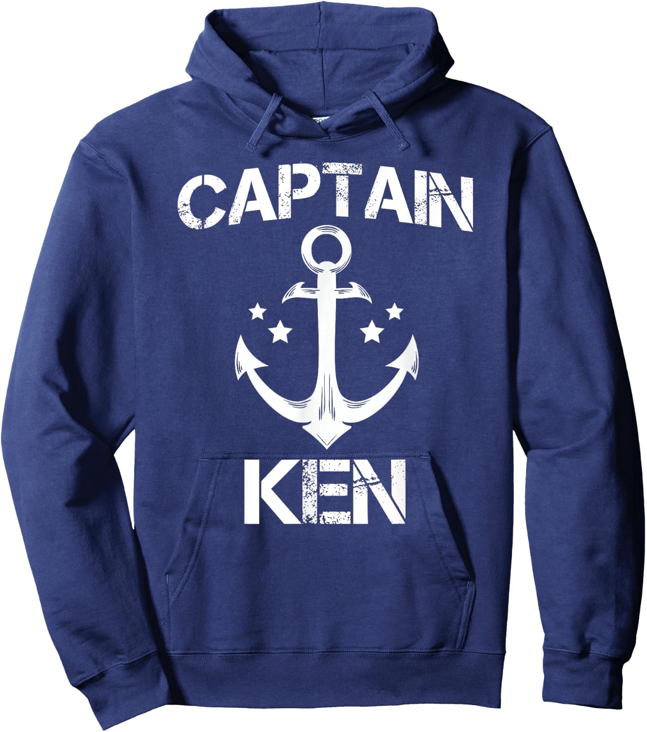 CAPTAIN KEN Funny Birthday Personalized Name Boat Gift Hoodie - Hoodie | Navy