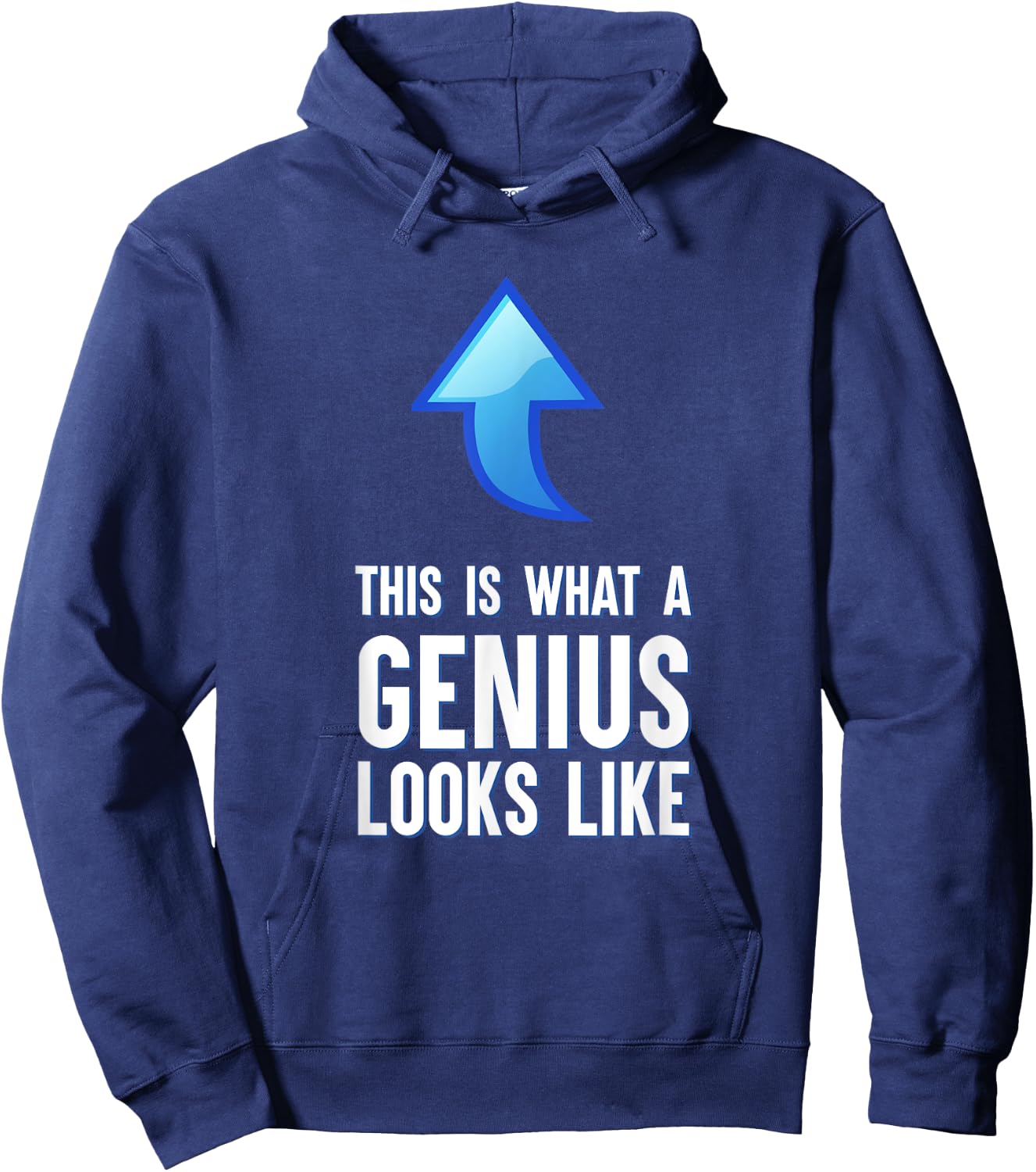 This Is What A Genius Looks Like Funny Sarcastic Hoodie - Hoodie | Navy