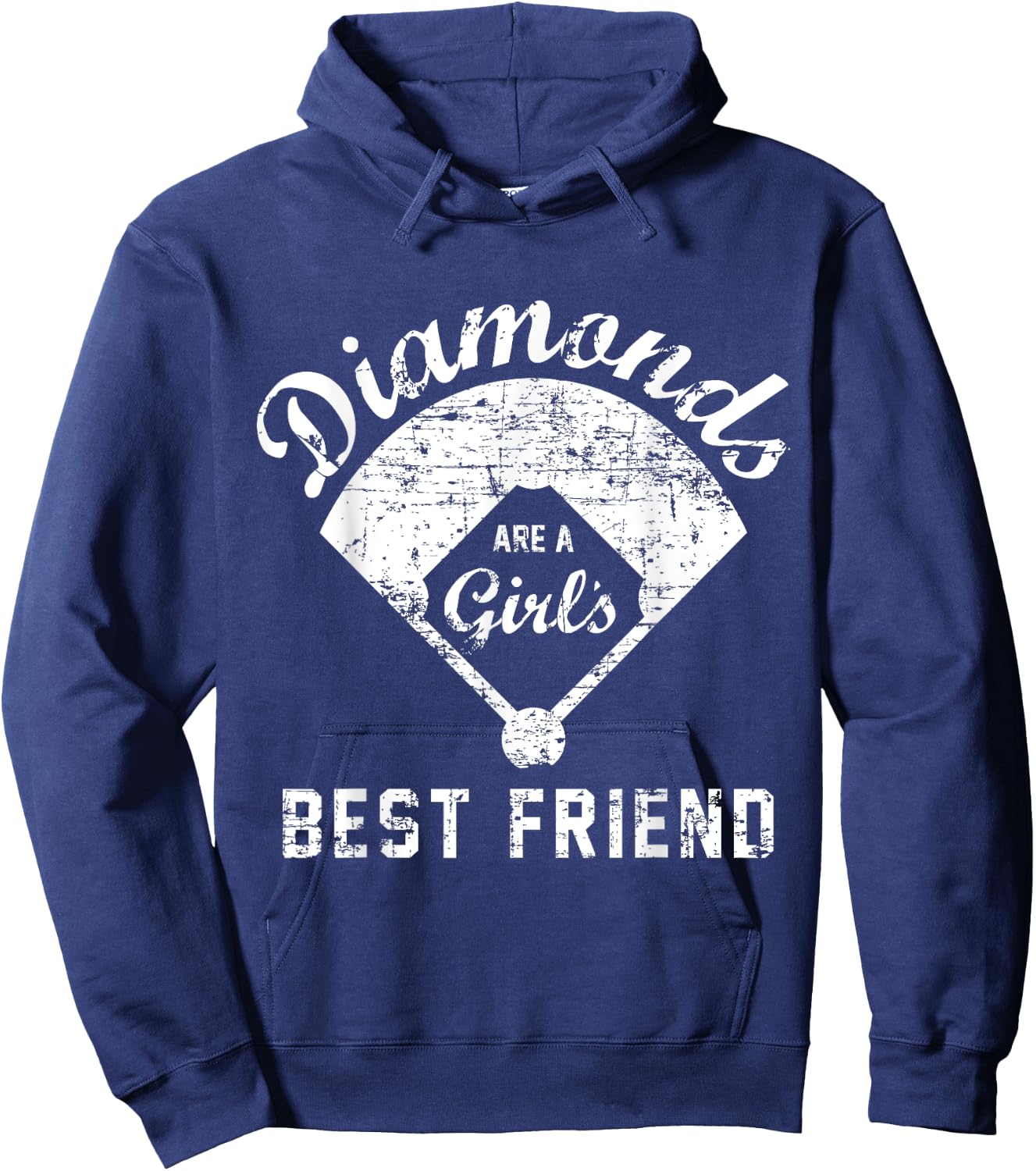Diamonds are a Girl's Best Friend T Shirt, Softball Mom Gift Hoodie - Hoodie | Navy