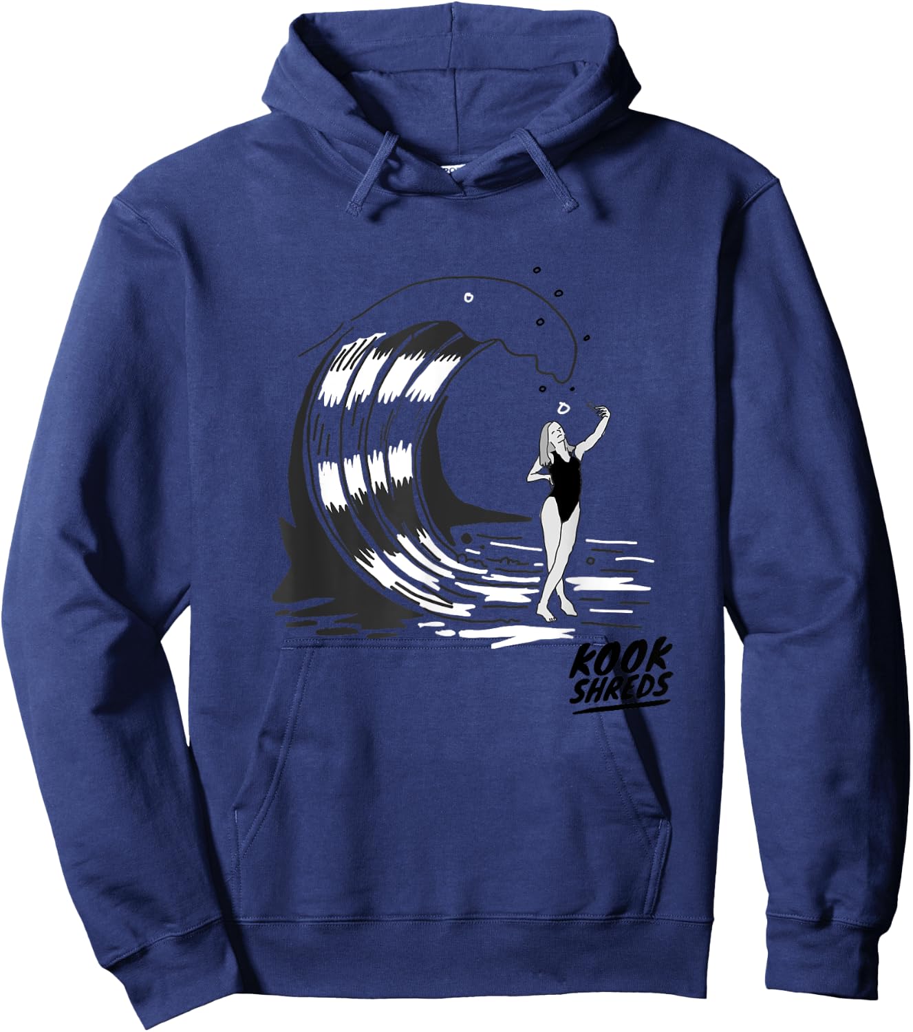 Selfie Slam Kook Shred Surfing Hoodie - Hoodie | Navy