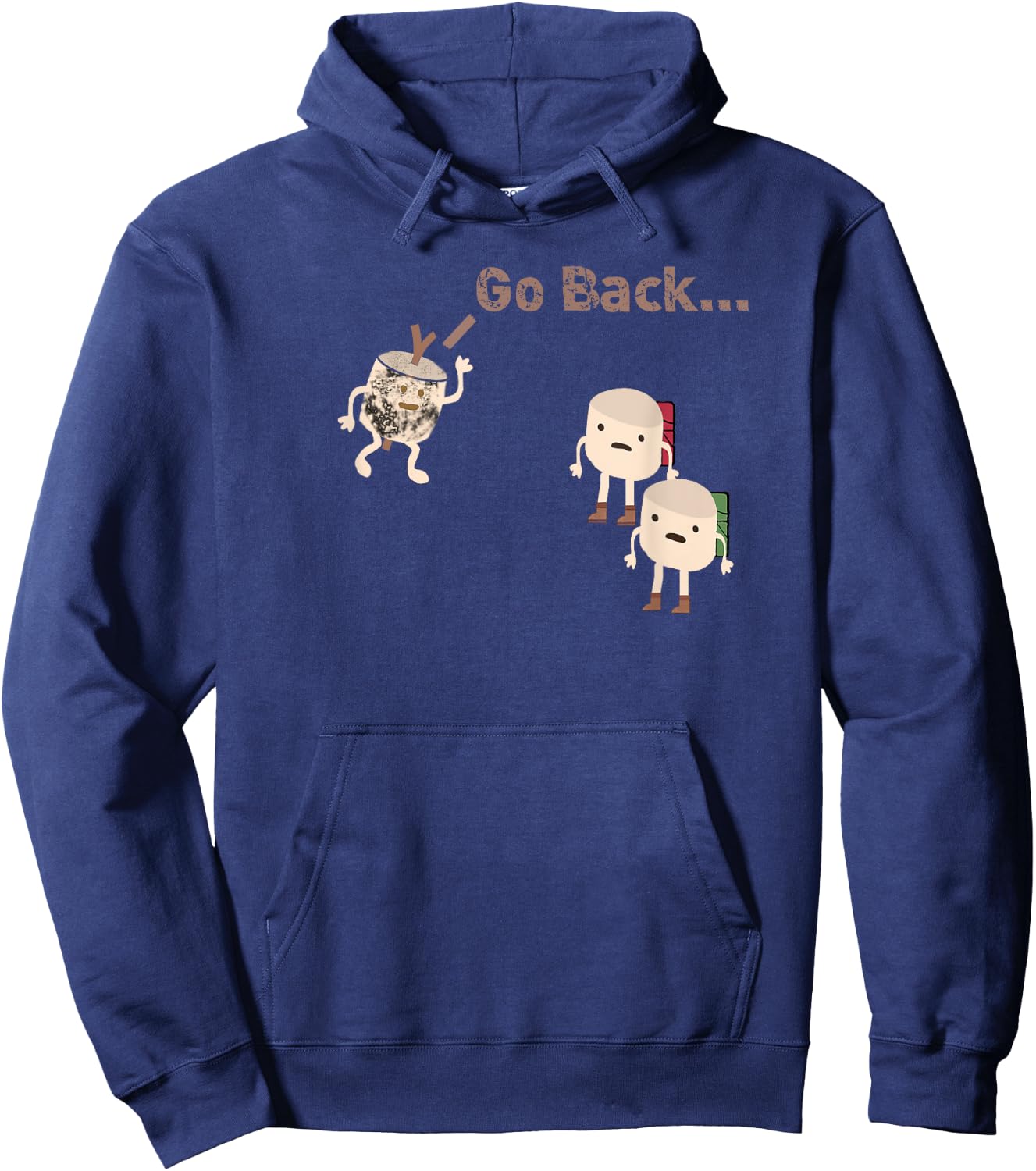 Go Back - Marshmallow Warning Campfire Hoodie - Hoodie | Navy