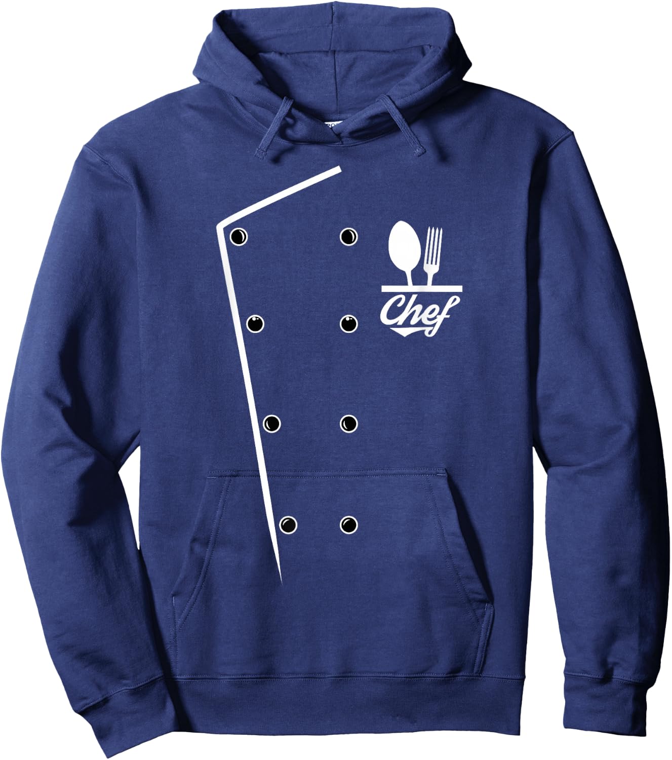 Chef Uniform Cooking Shirt Black Chef , Culinary , Classic Fit, Short Sleeve, -Adults, Small Hoodie - Hoodie | Navy