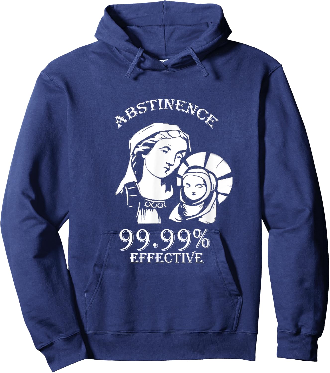 Abstinence 99.99% Effective Jesus funny Christmas Virgin Hoodie - Hoodie | Navy