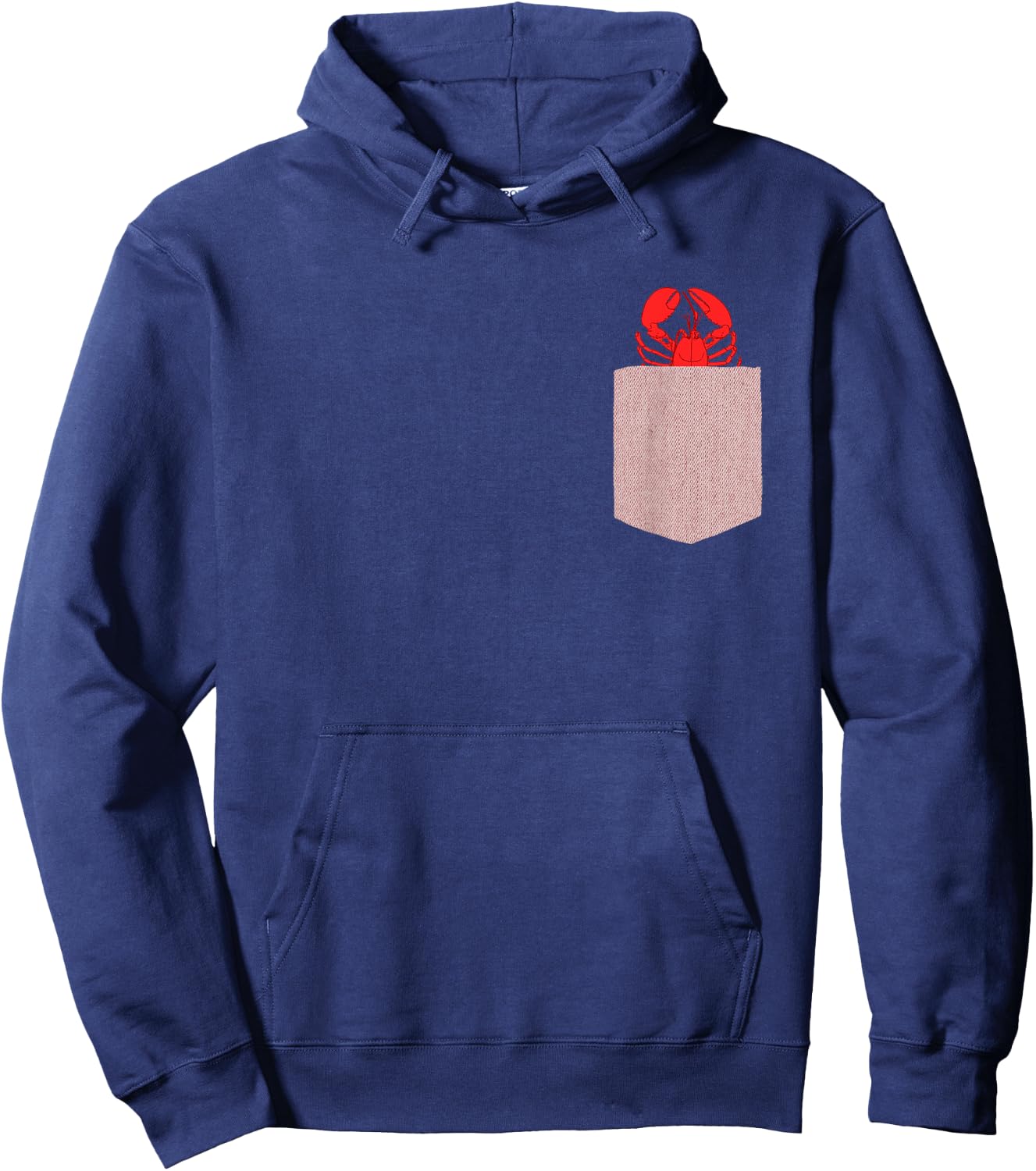 Lobster Design - Cute Pocket Animal Lobster Hoodie - Hoodie | Navy