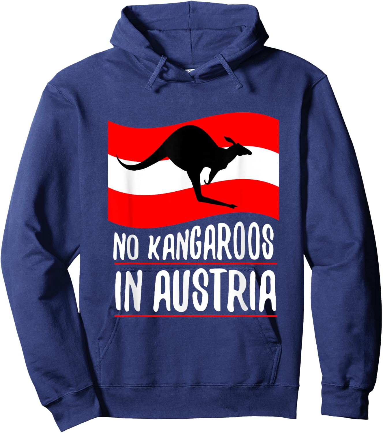 No Kangaroos In Austria T Shirt Hoodie - Hoodie | Navy