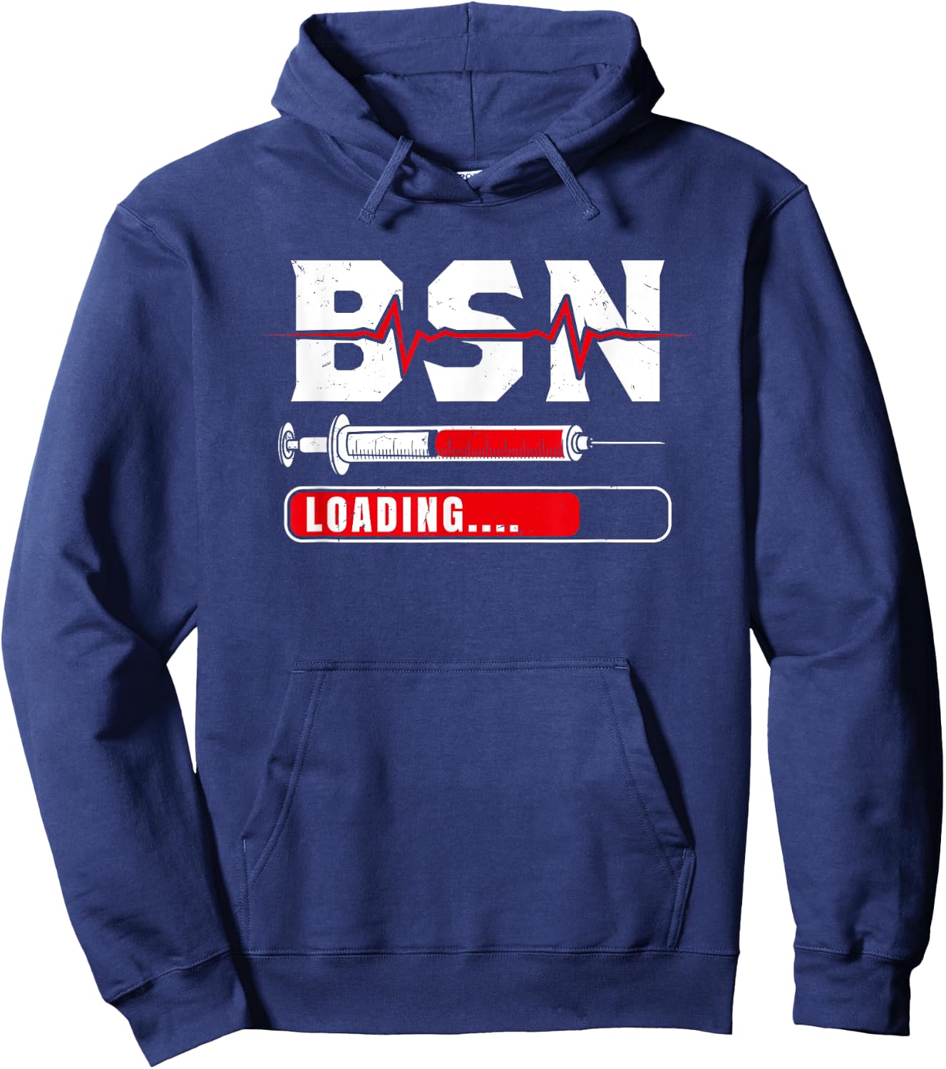 BSN Loading Funny Medical Nursing School Student Gift Hoodie - Hoodie | Navy