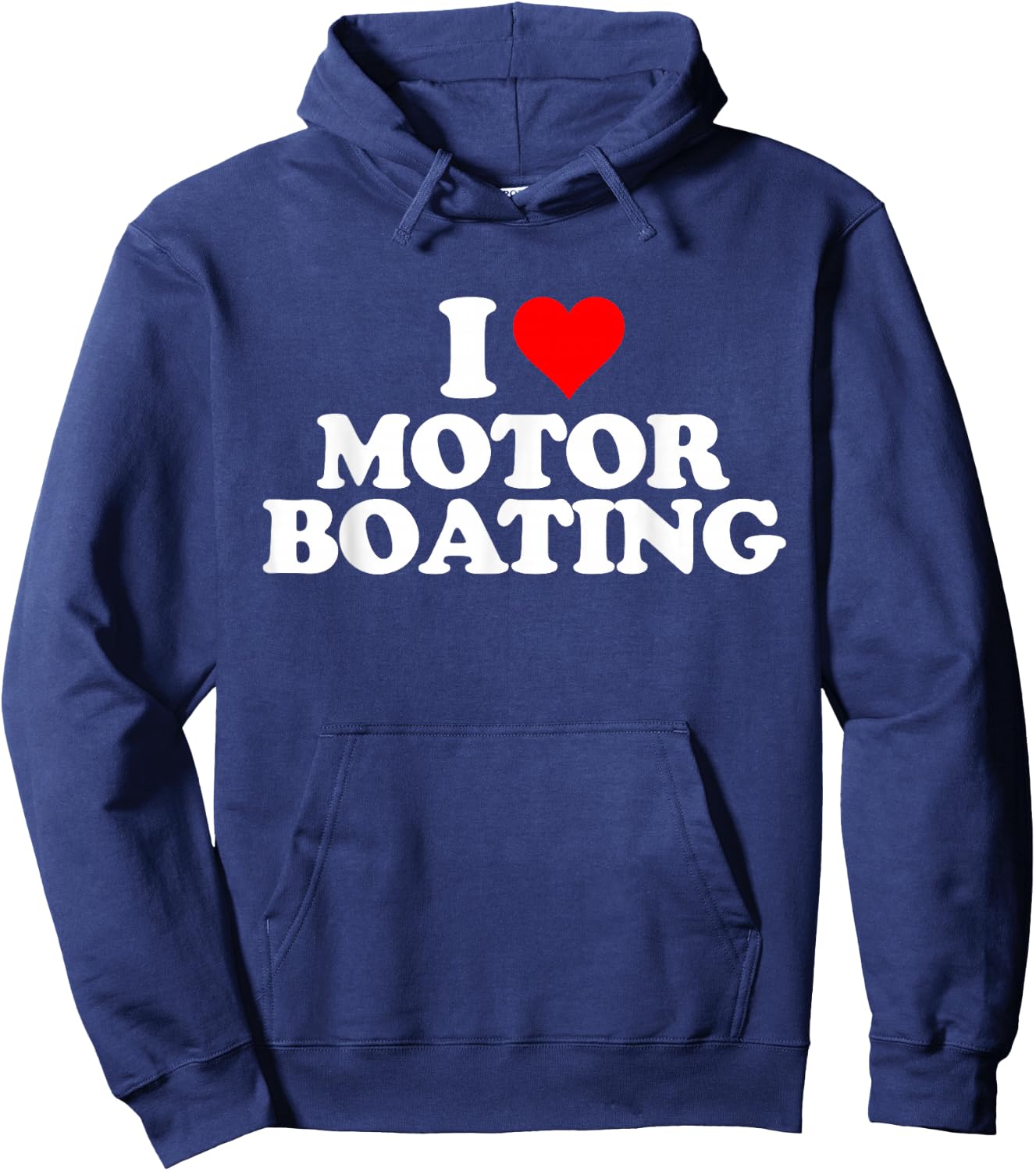 I Love Heart Motorboating - Motor Boating Hoodie - Hoodie | Navy