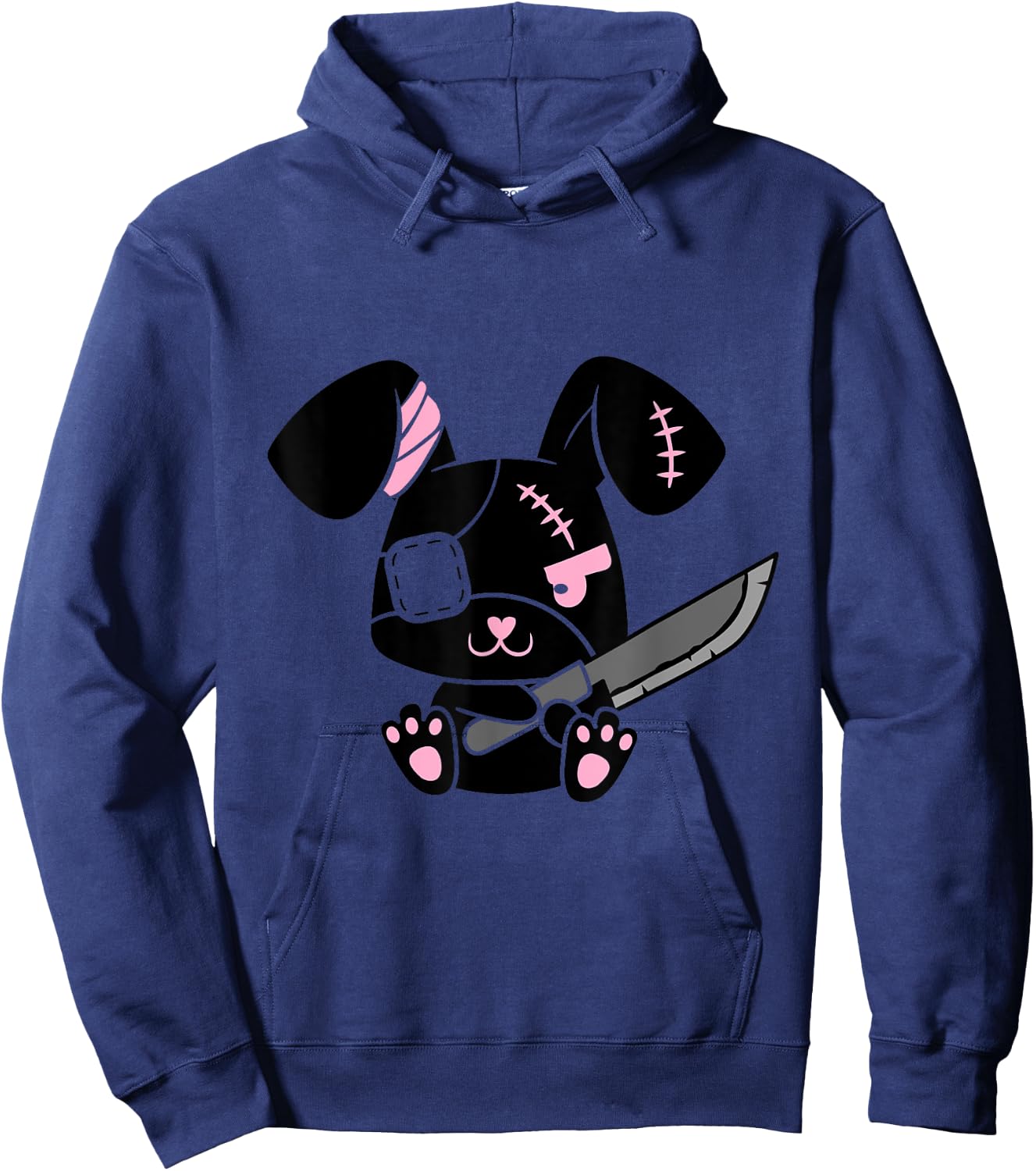 Kawaii Bunny Shirt - Menhera Pastel Goth Hoodie - Hoodie | Navy