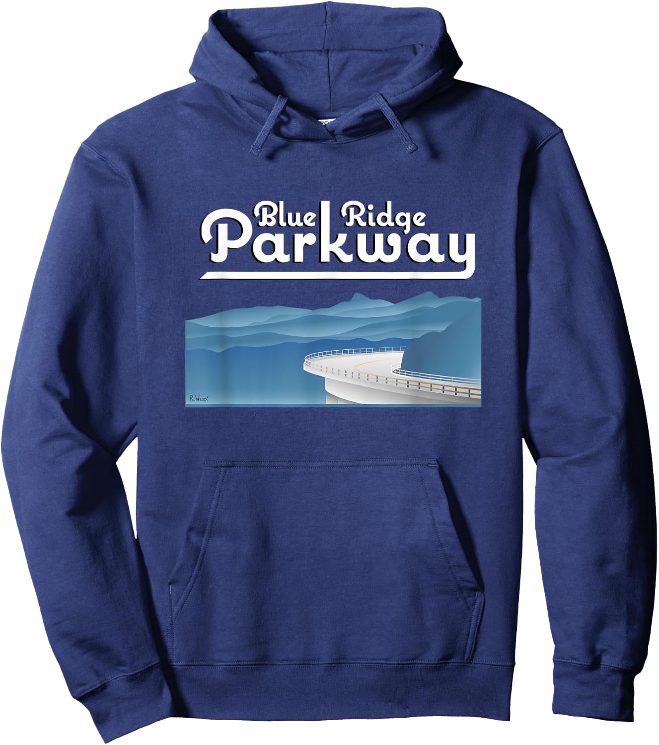Blue Ridge Parkway through the Appalachian Mountains Hoodie - Hoodie | Navy
