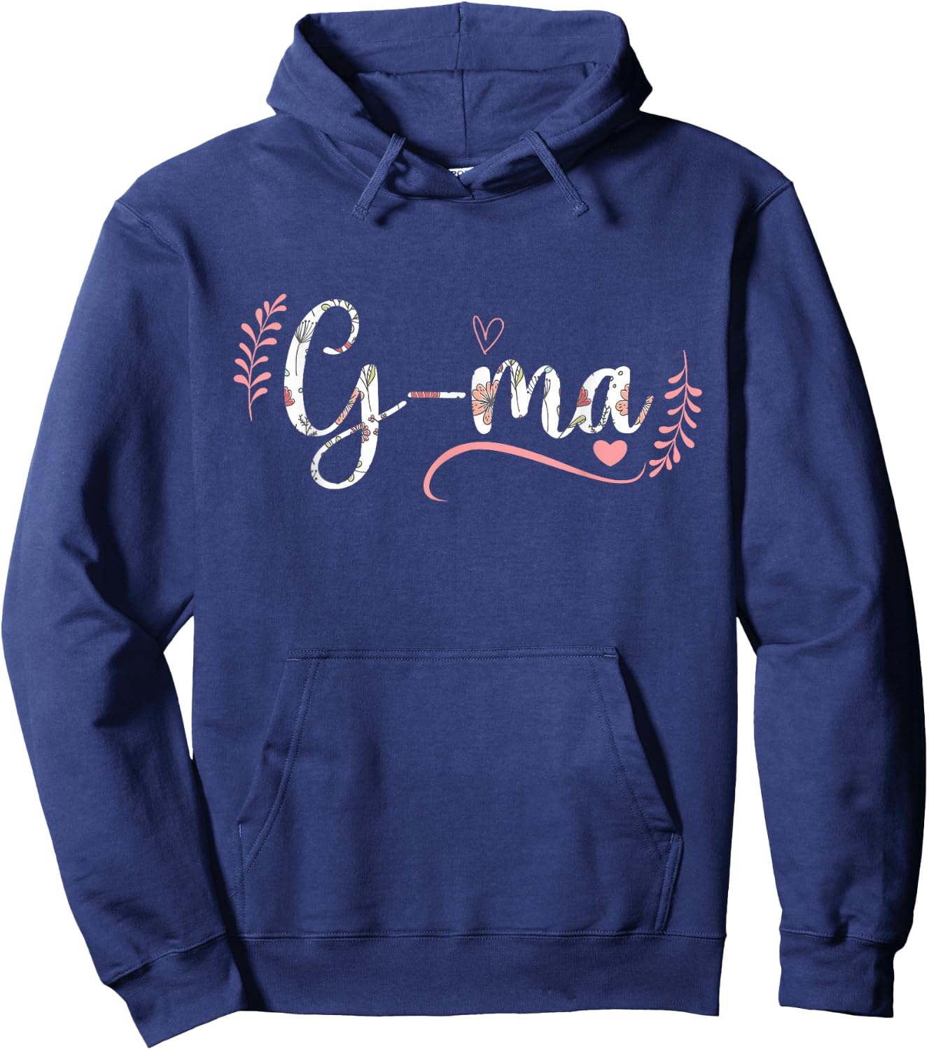 G-Ma Floral Grandma Christmas Mother's Day Grandparents Hoodie - Hoodie | Navy