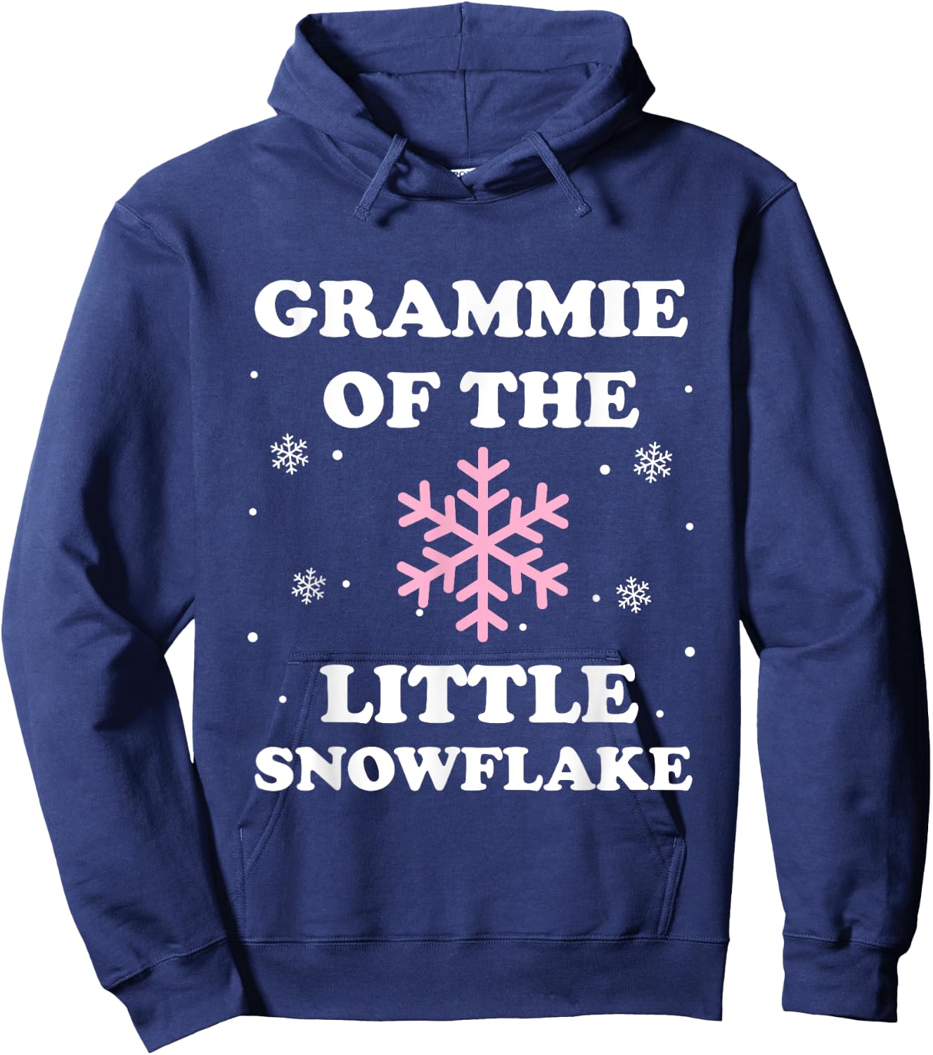 Grammie of the Little Snowflake Christmas Baby Shower Girl Hoodie - Hoodie | Navy