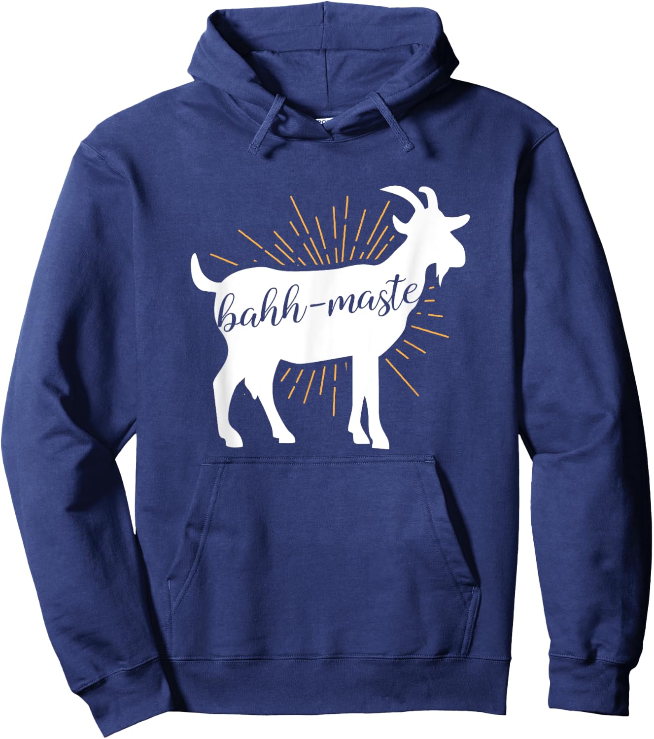 Bahh-Maste Goat Yoga Namaste Pun Shirt Gift Men and Women Hoodie - Hoodie | Navy