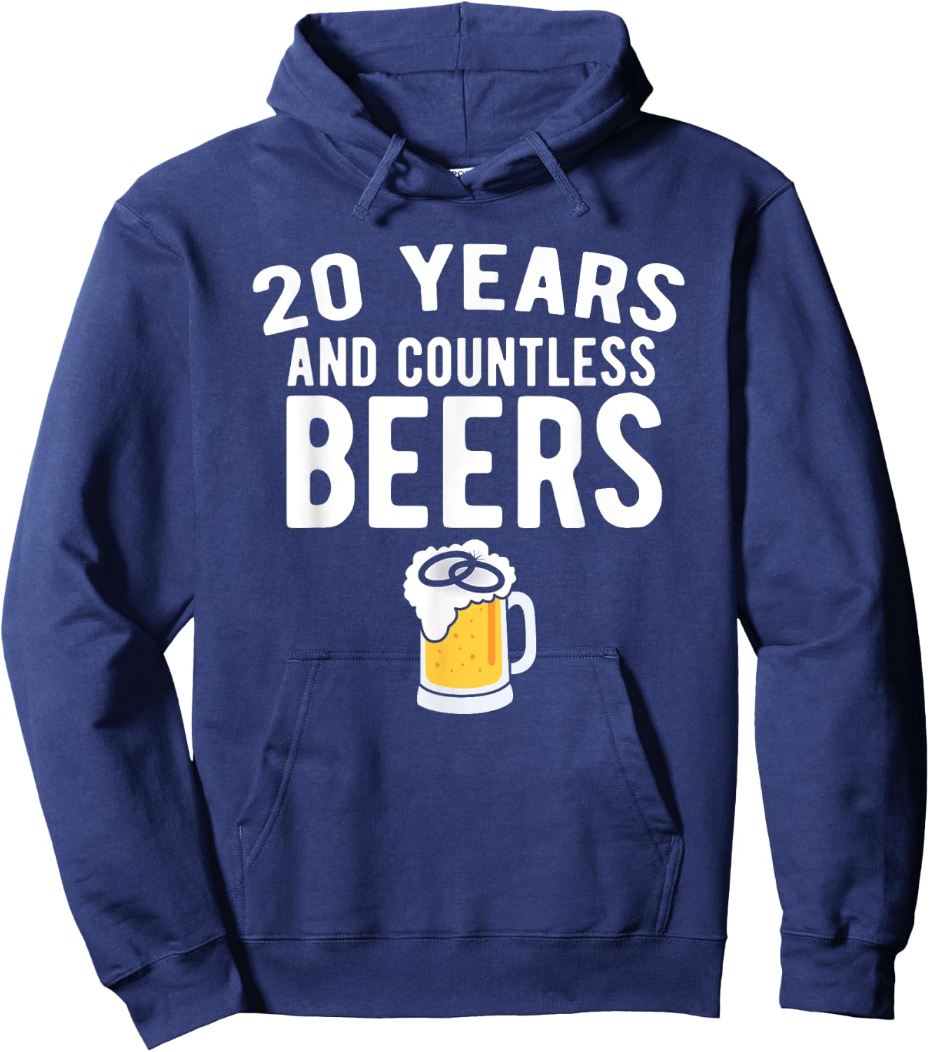 20th Wedding Anniversary Funny Husband Love Gift Hoodie - Hoodie | Navy