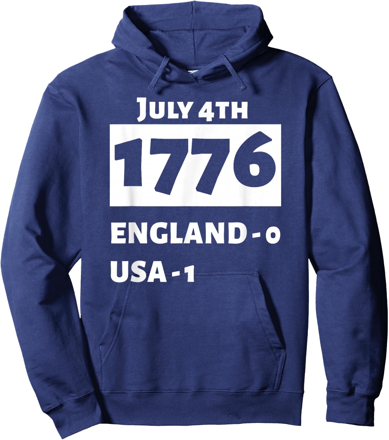 Patriotic for USA Fourth Of July 1776 Independence - Black, , Short Sleeve, Classic Fit, Small Hoodie - Hoodie | Navy