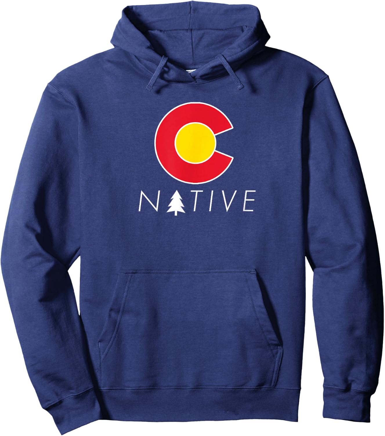 Colorado Native Colorado Flag Graphic Design Hoodie - Hoodie | Navy