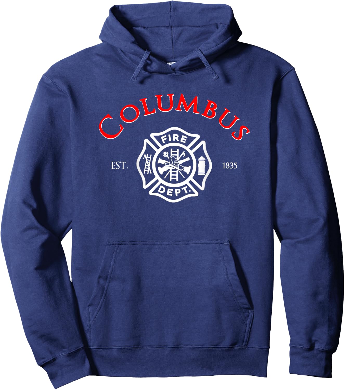 City of Columbus Fire Rescue Ohio Firefighter Duty Hoodie - Hoodie | Navy