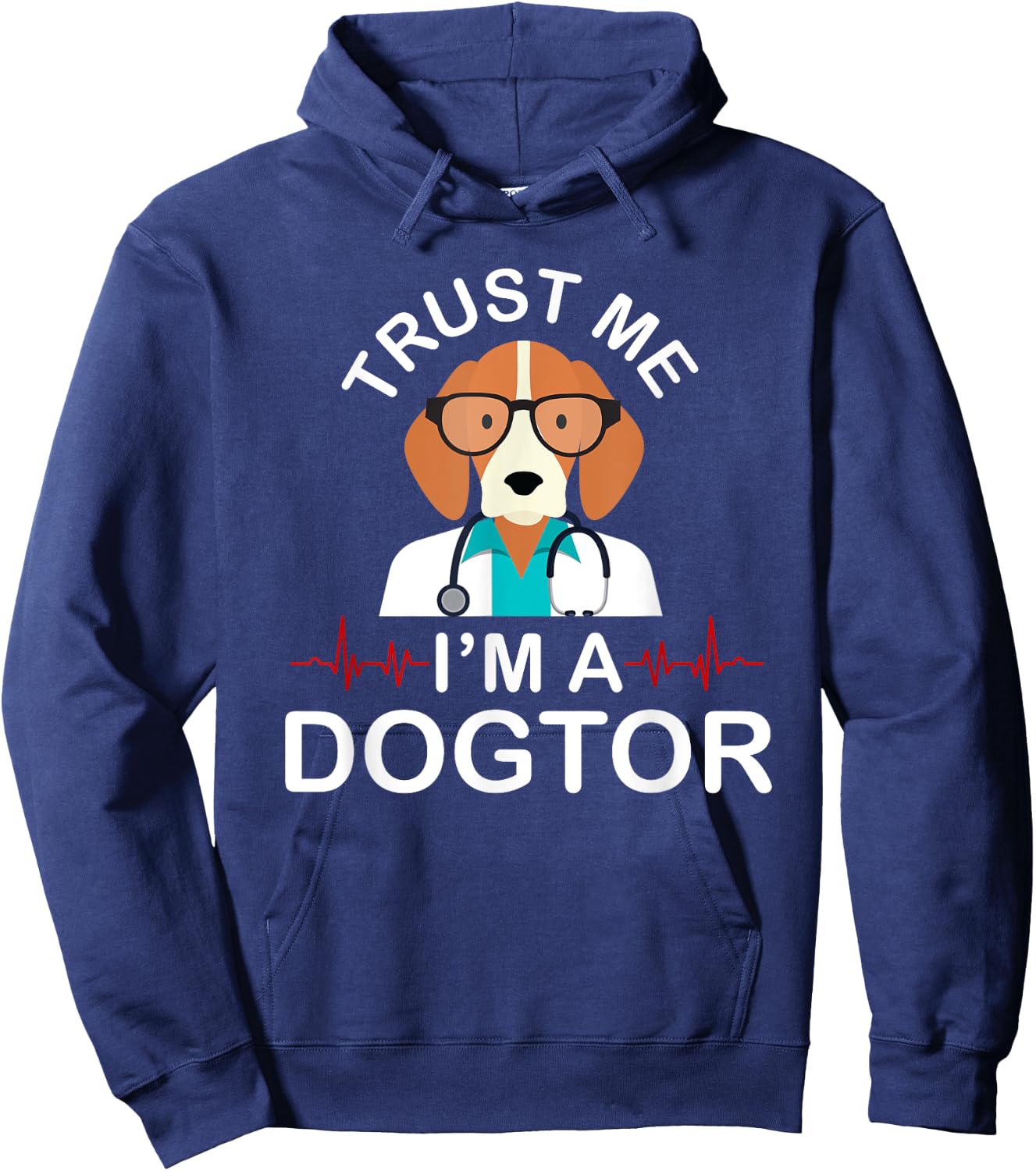 Trust Me Im A Dogtor Funny Veterinarian Hoodie - Hoodie | Navy