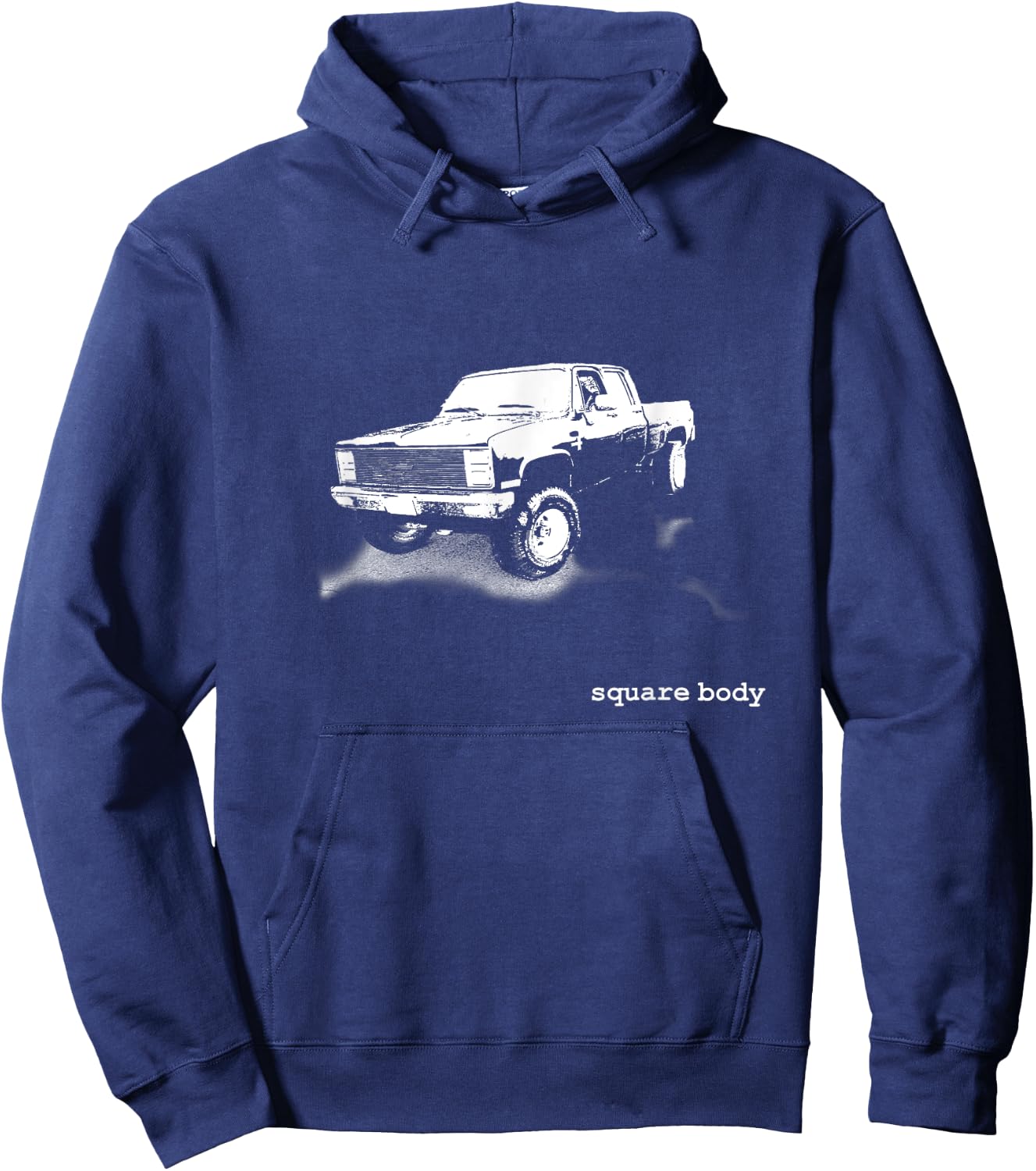 Vintage Square Body Pickup Truck 1973-87 Shirt Hoodie - Hoodie | Navy