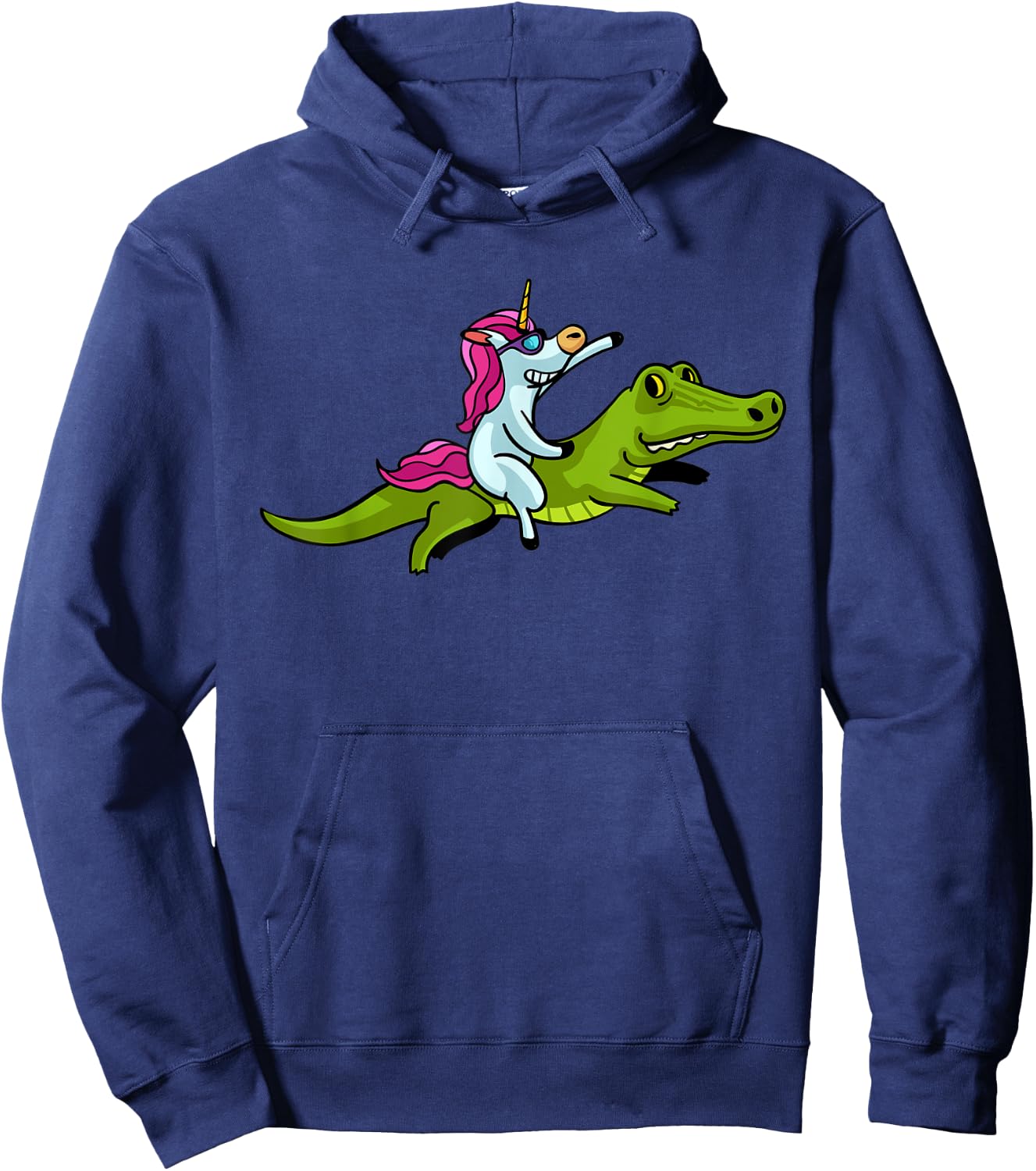 Alligator Unicorn Crocodile Gator Reptile Men Boys Hoodie - Hoodie | Navy