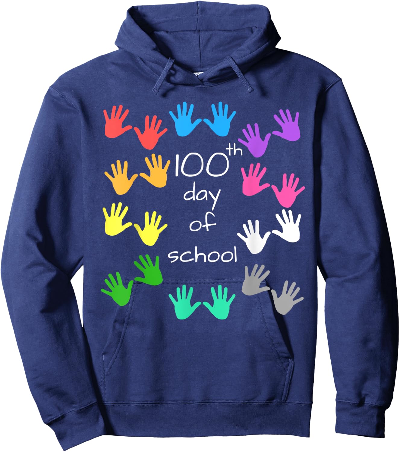 100th School Day Shirt - 100 Days Celebration Shirt Hoodie - Hoodie | Navy