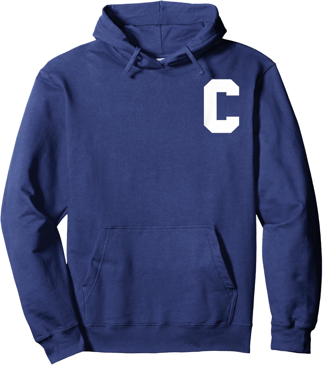 Sports Team Captain Letter C Hoodie - Hoodie | Navy