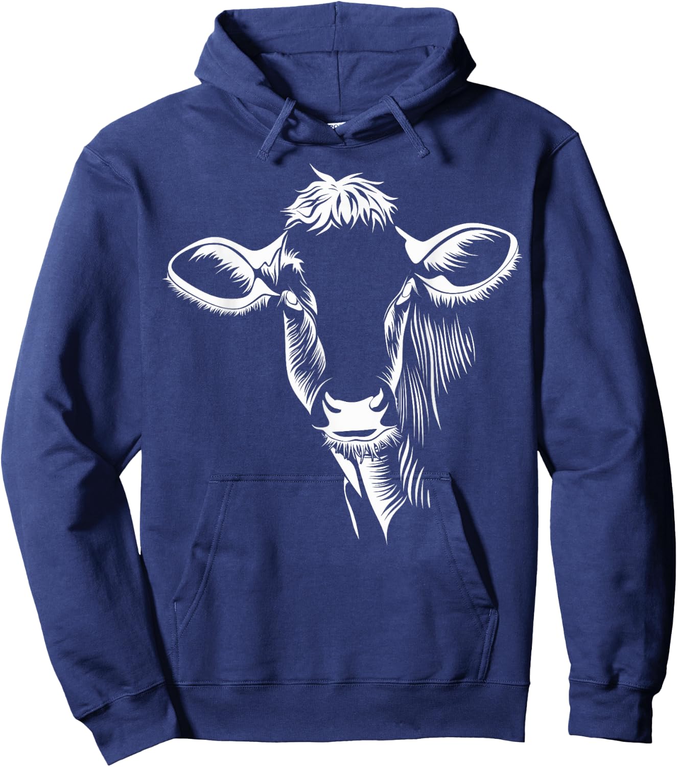 Cute White Jersey Cow Hoodie - Hoodie | Navy