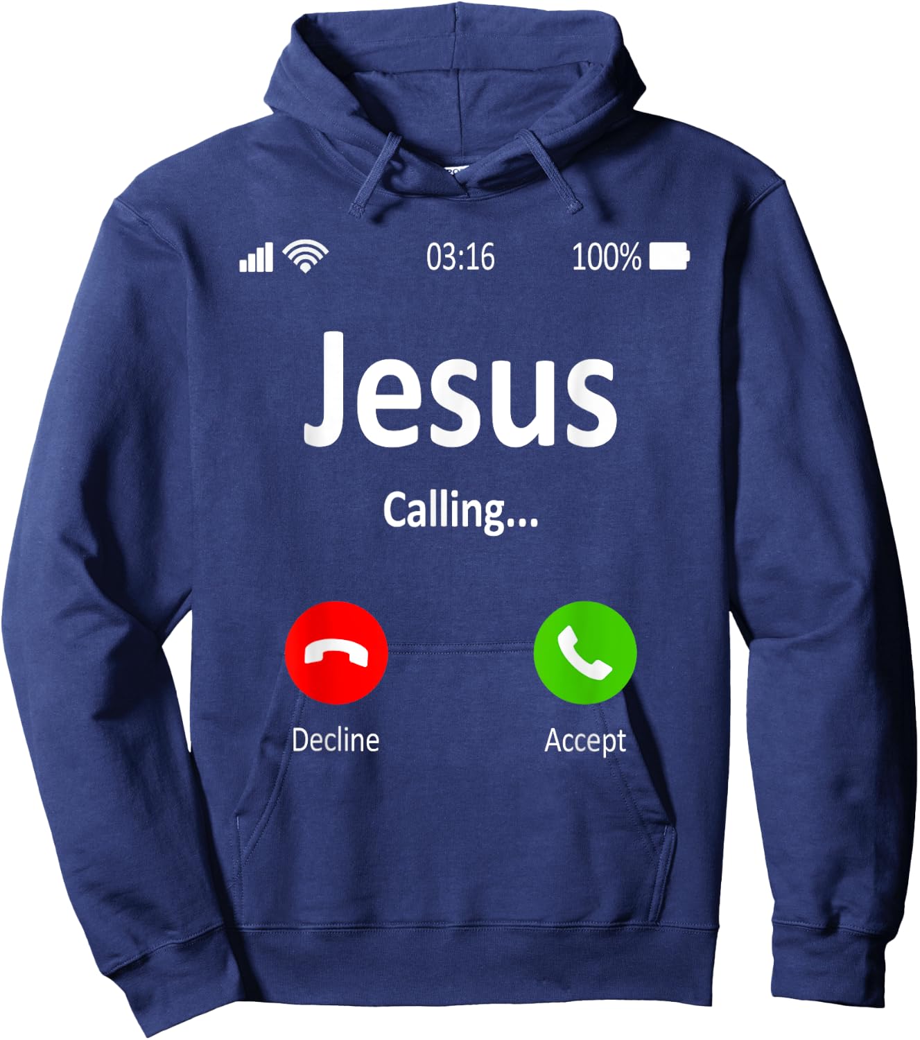 Jesus Is Calling Christian Hoodie - Hoodie | Navy
