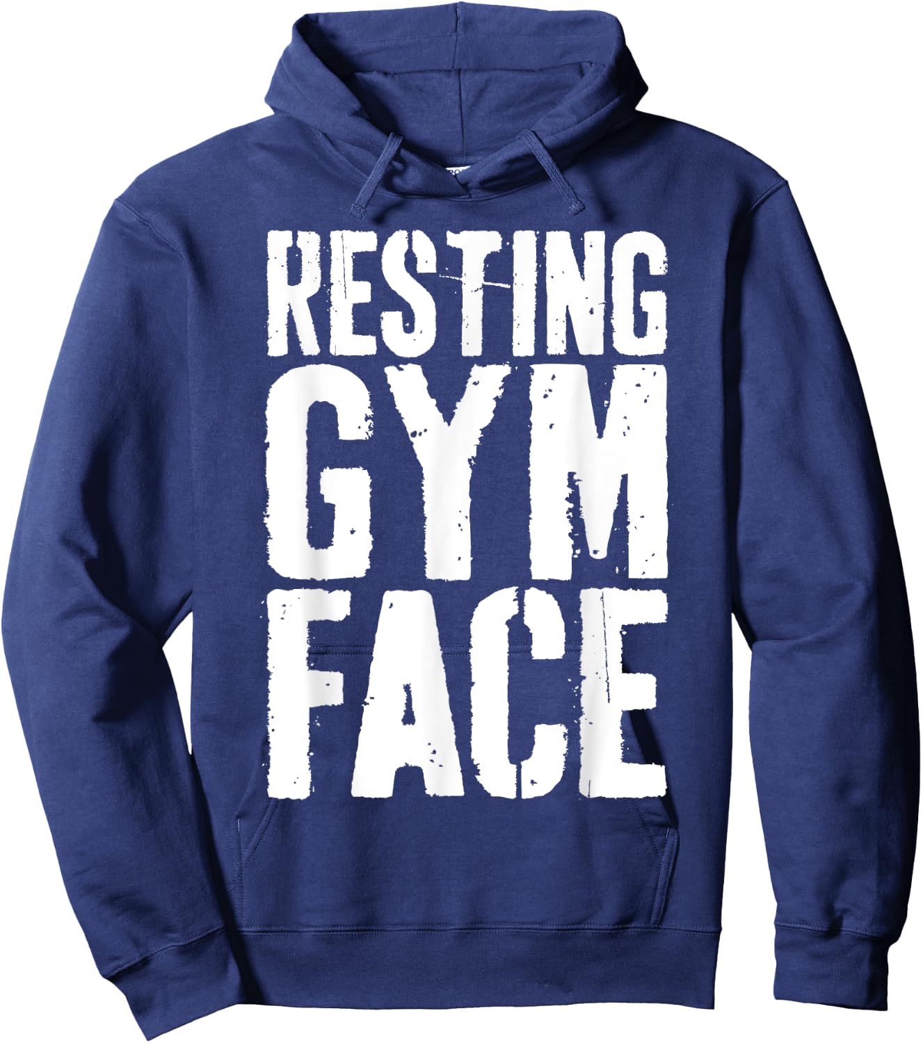 Resting Gym Face Shirt Men Women Workout Fitness Quote Hoodie - Hoodie | Navy