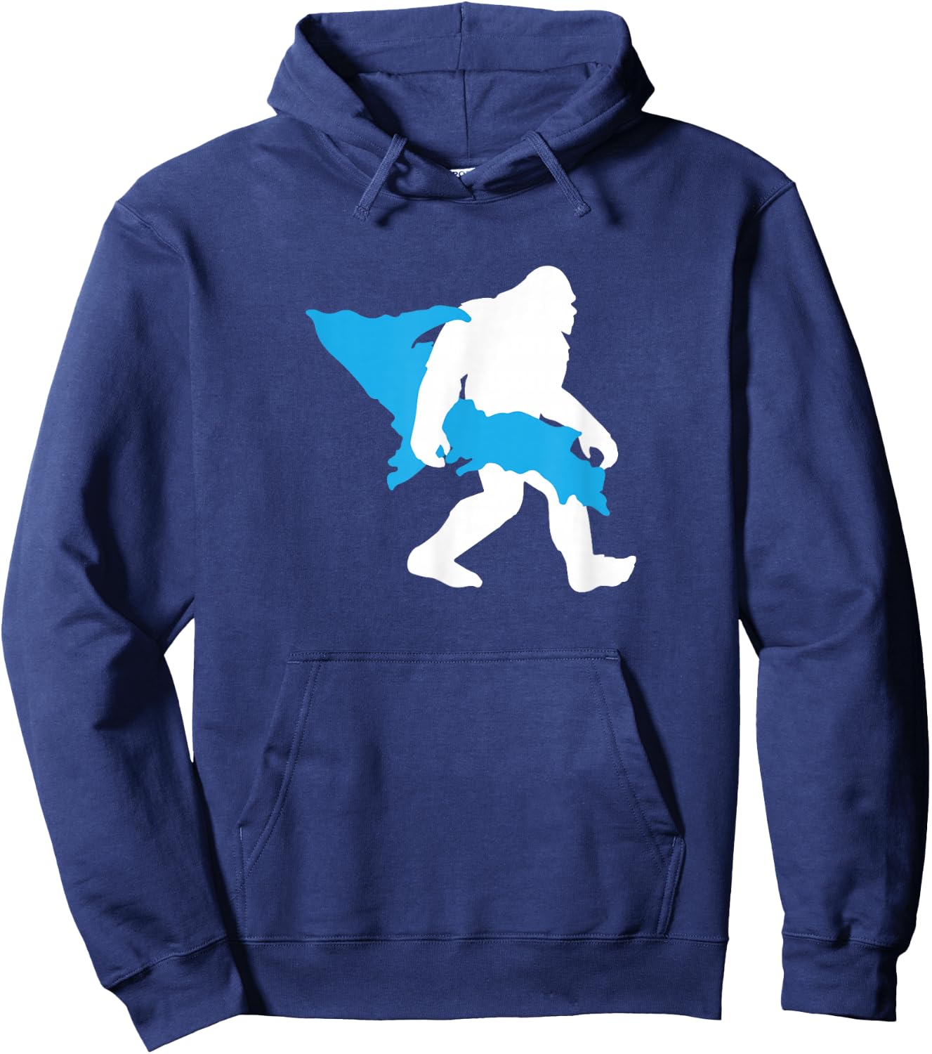 Bigfoot Upper Peninsula funny Sasquatch UP MI Hoodie - Hoodie | Navy