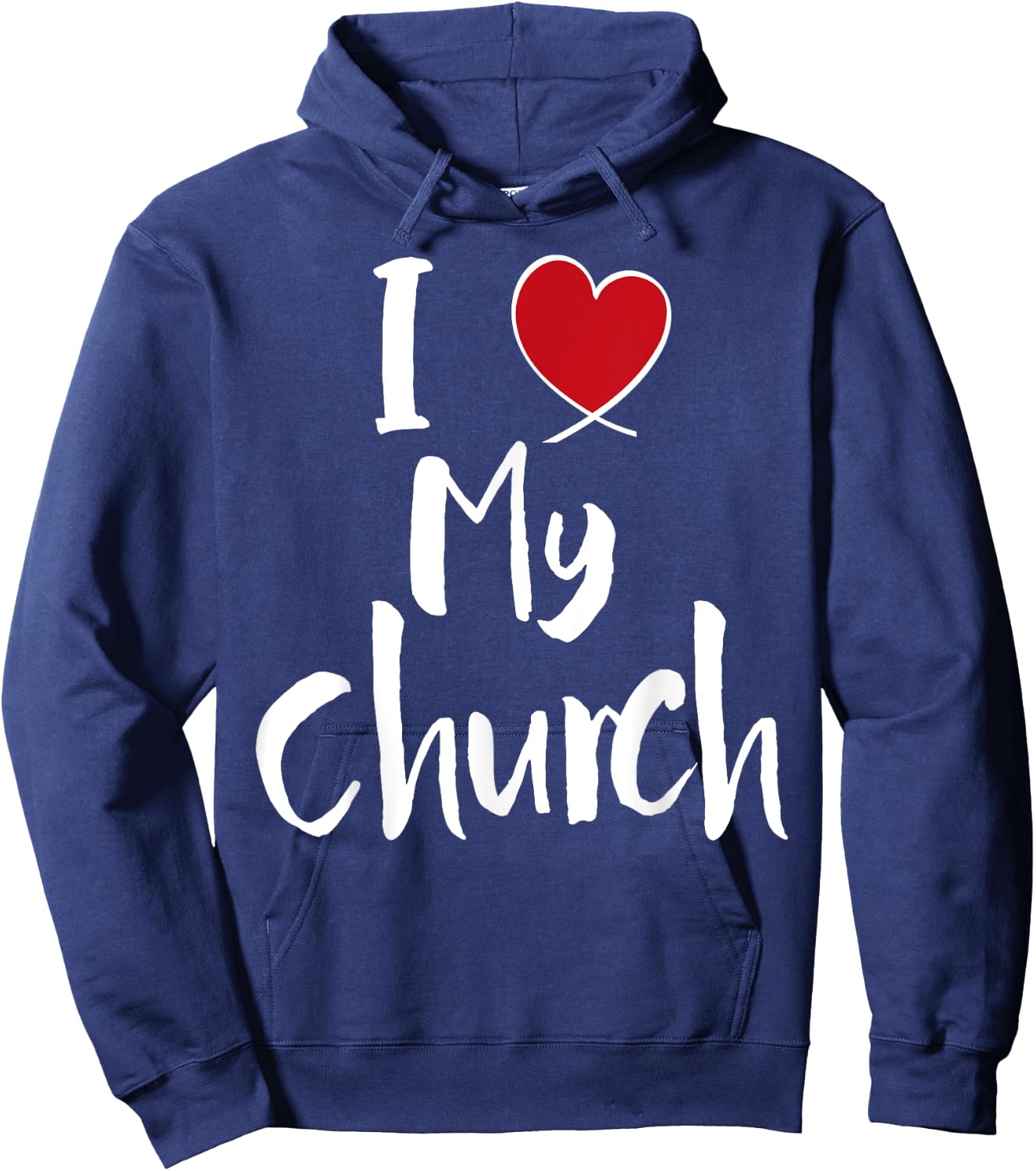 I Love My Church - Cute Christian Heart VBS Hoodie - Hoodie | Navy