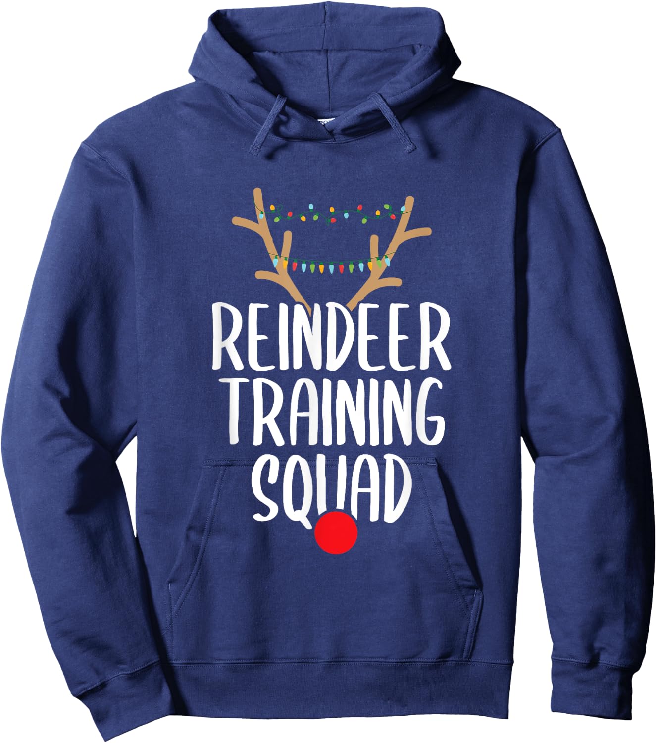 Reindeer Training Squad Christmas Running Family Santa Gift Hoodie - Hoodie | Navy