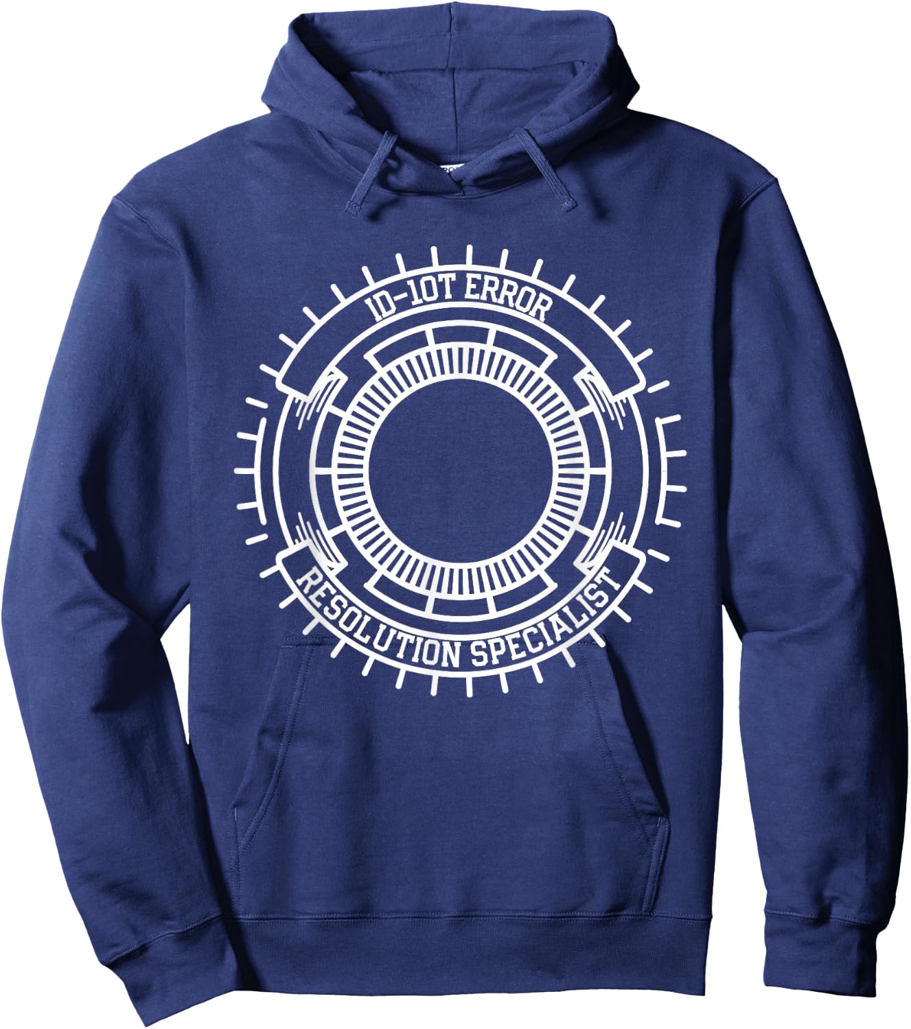 Funny Tech Support IT ID-10T Error Resolution Specialist Hoodie - Hoodie | Navy