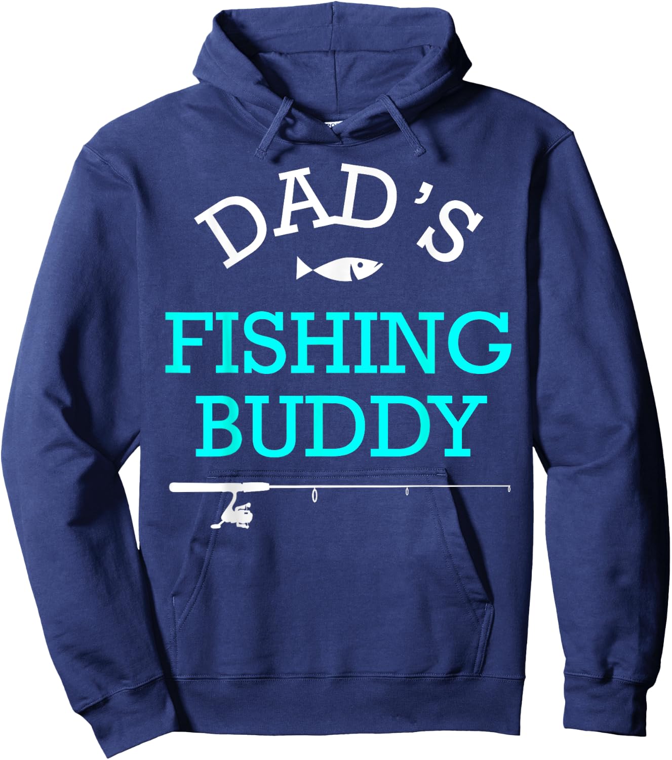 Dads Fishing Buddy Cute Kids Gift Hoodie - Hoodie | Navy