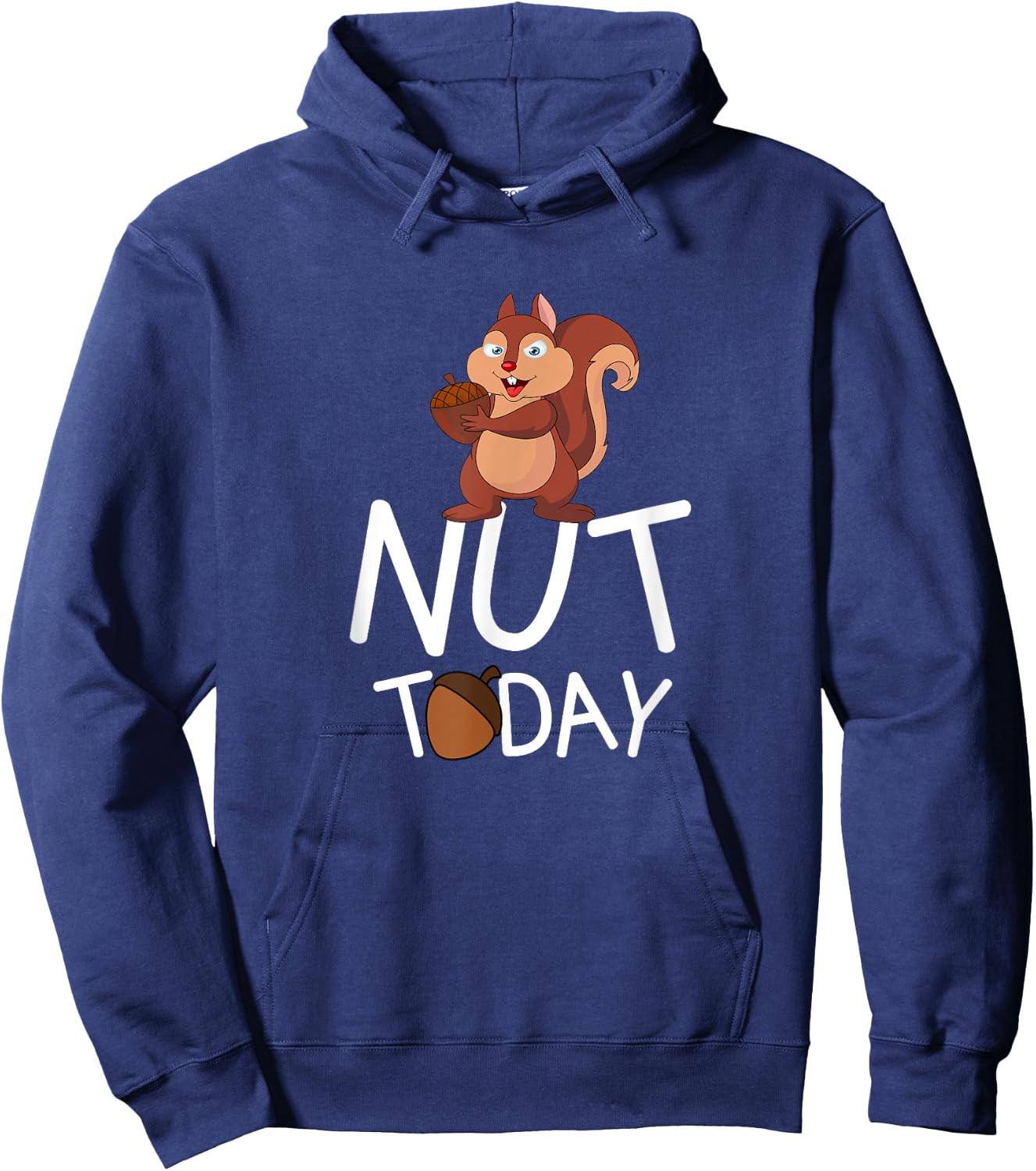 Nut Today - Squirrel With Acorn Design Hoodie - Hoodie | Navy