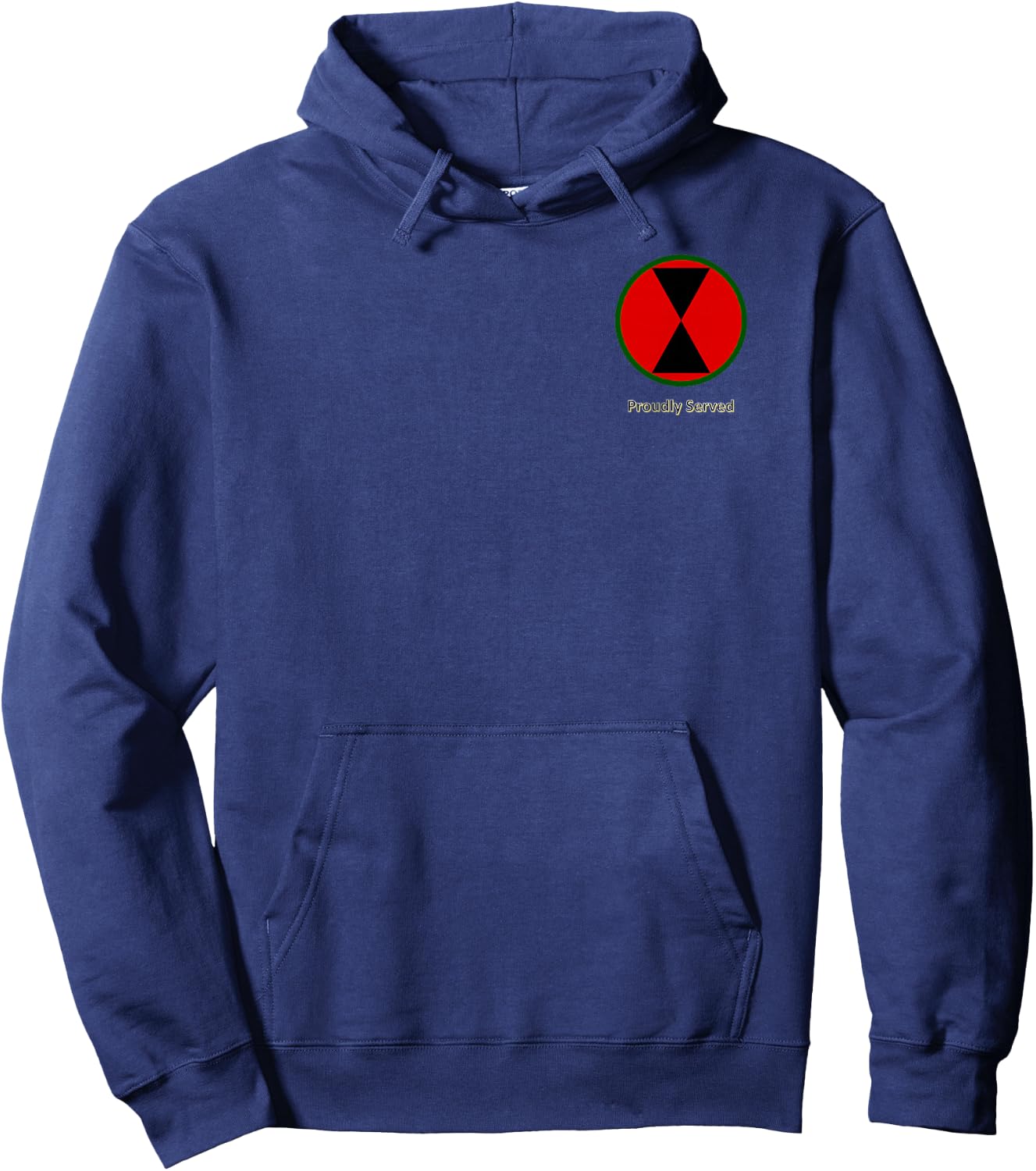 Proudly Served 7th Infantry Division White Hoodie - Hoodie | Navy