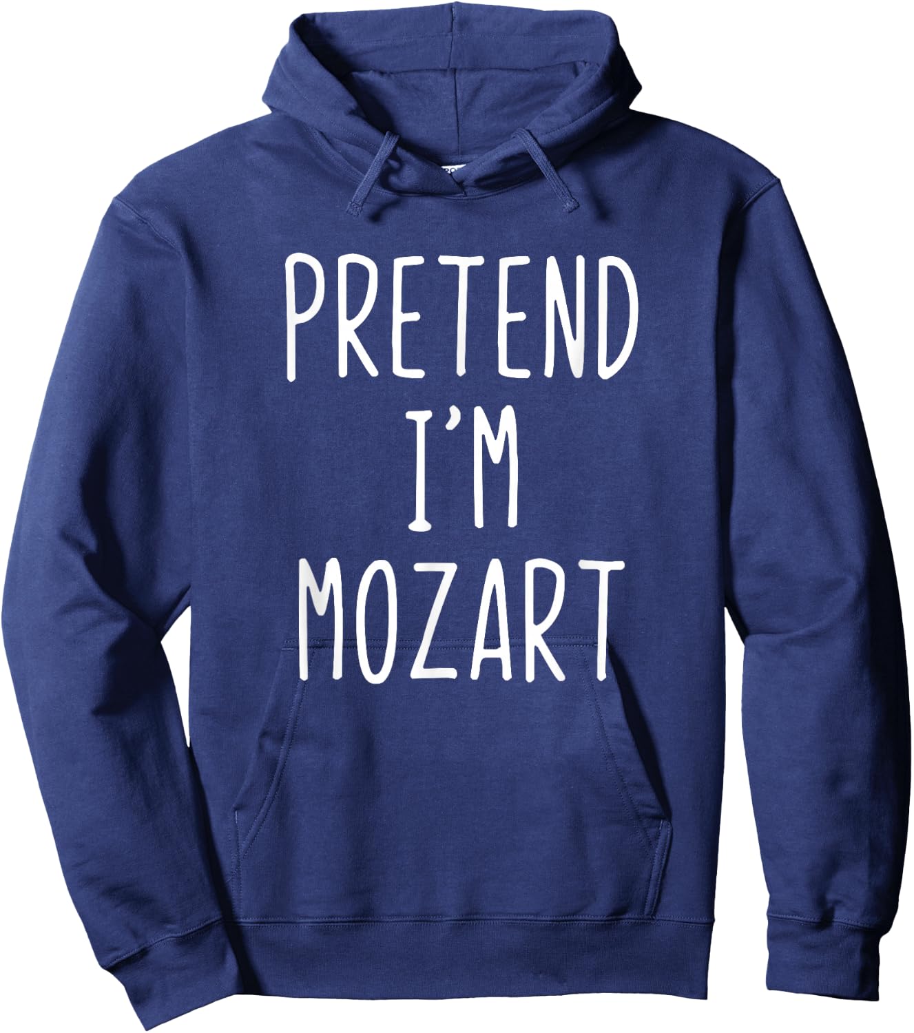 Pretend I'm Mozart Costume Halloween Funny Lazy Adult Kids Hoodie - Hoodie | Navy