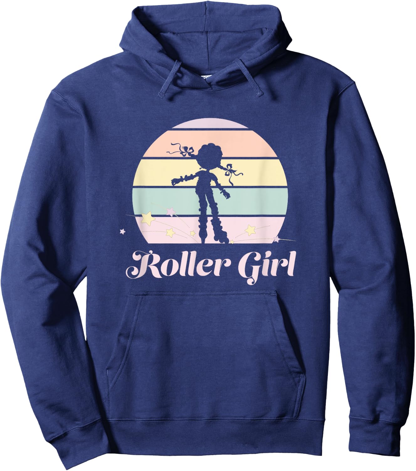 Funny Roller Girl Vintage Rollerblades Gift Roller Skating Hoodie - Hoodie | Navy