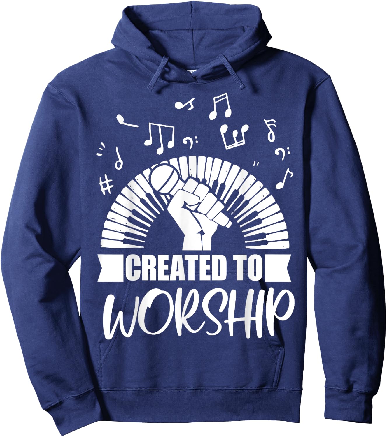 Christian Piano Player Created To Worship Gift Pianist Hoodie - Hoodie | Navy