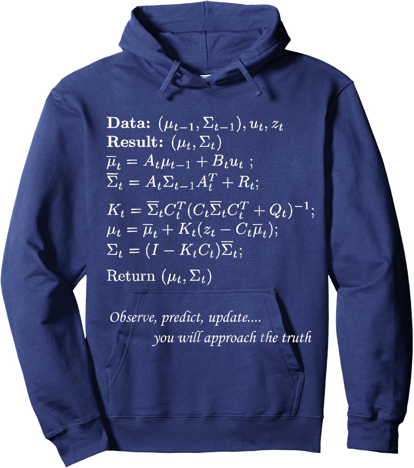 Kalman Filter Formula Nerdy/Geeky Hoodie - Hoodie | Navy