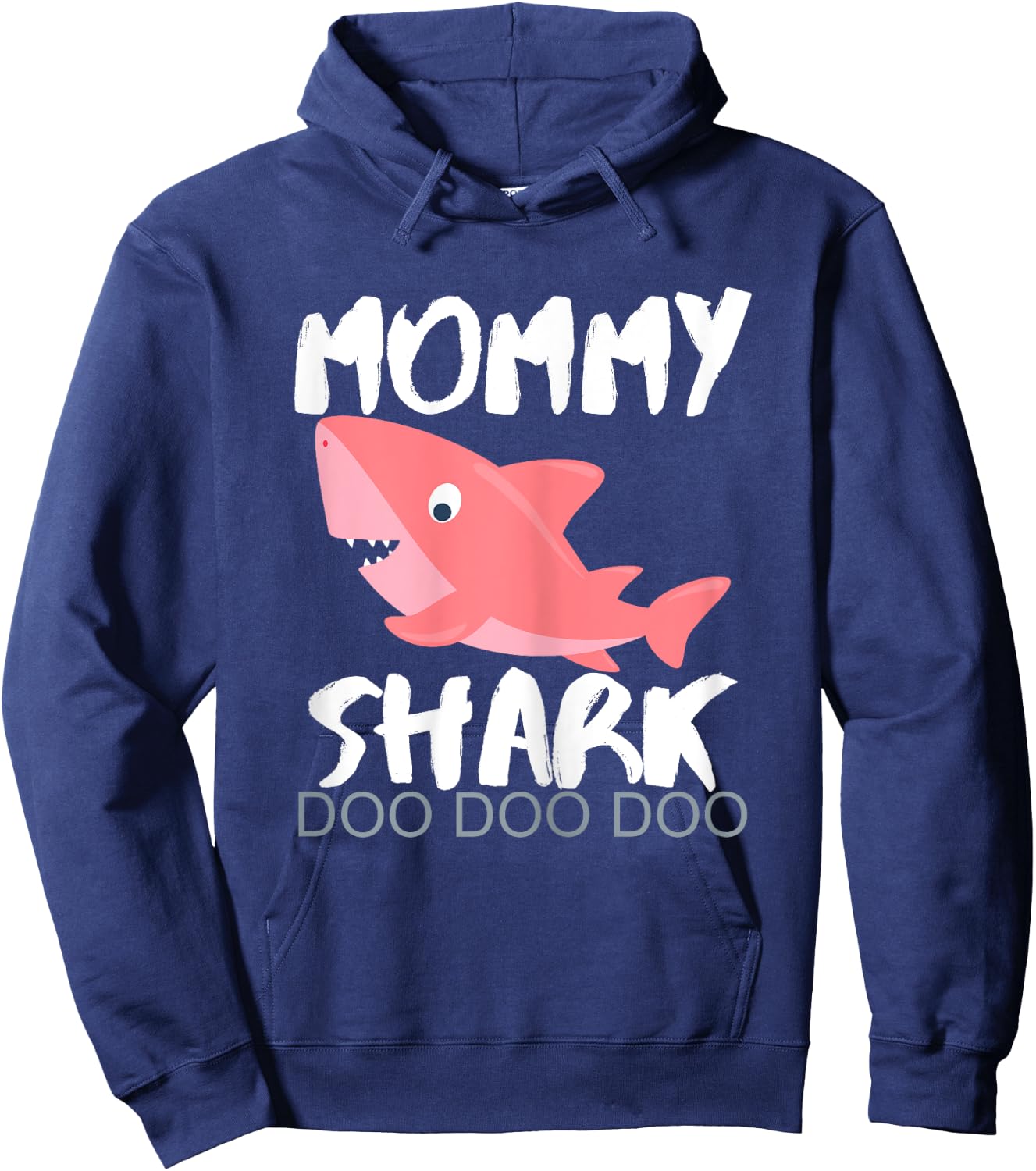 Mommy Shark Mothers Day Gift Wife Birthday Christmas Hoodie - Hoodie | Navy