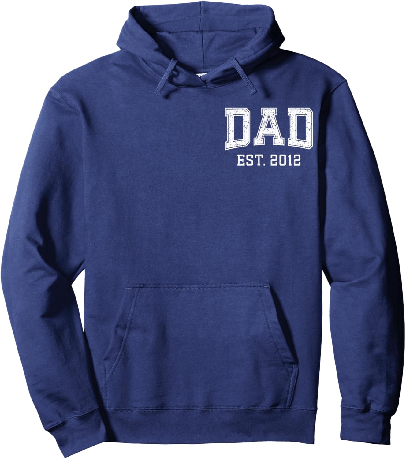 Dad Est 2012 Custom Dad Personalized Fathers Day Customized Hoodie - Hoodie | Navy