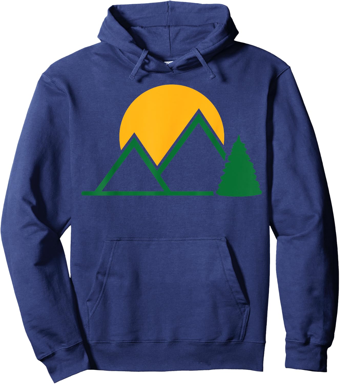 Mountains with sun Hoodie - Hoodie | Navy
