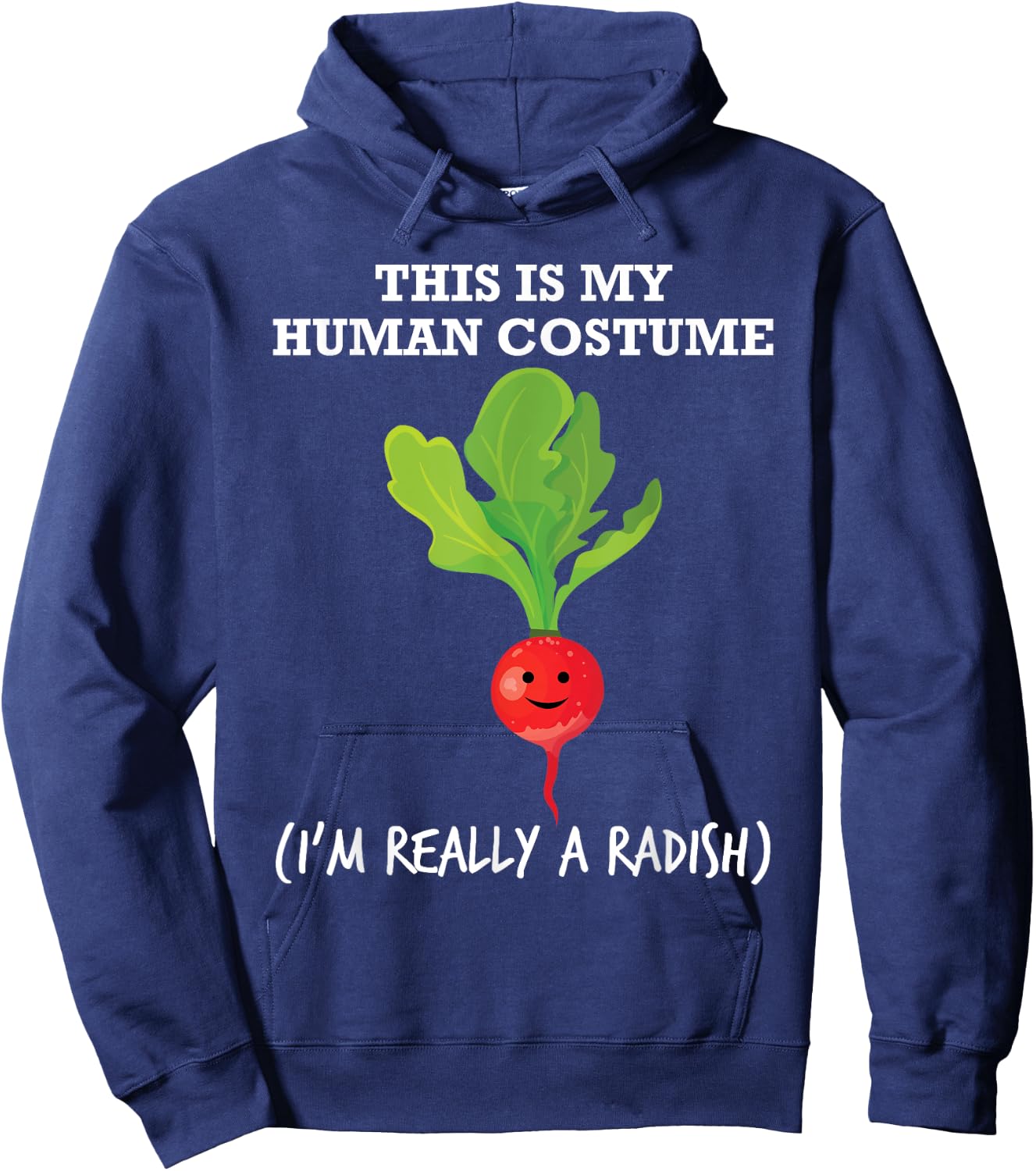 Fun Radish Food Human Costume T Shirt Hoodie - Hoodie | Navy