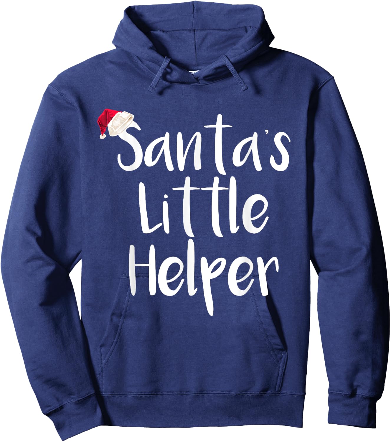 Kids Christmas Santa's Little Helper Shirt Santa Hat Hoodie - Hoodie | Navy