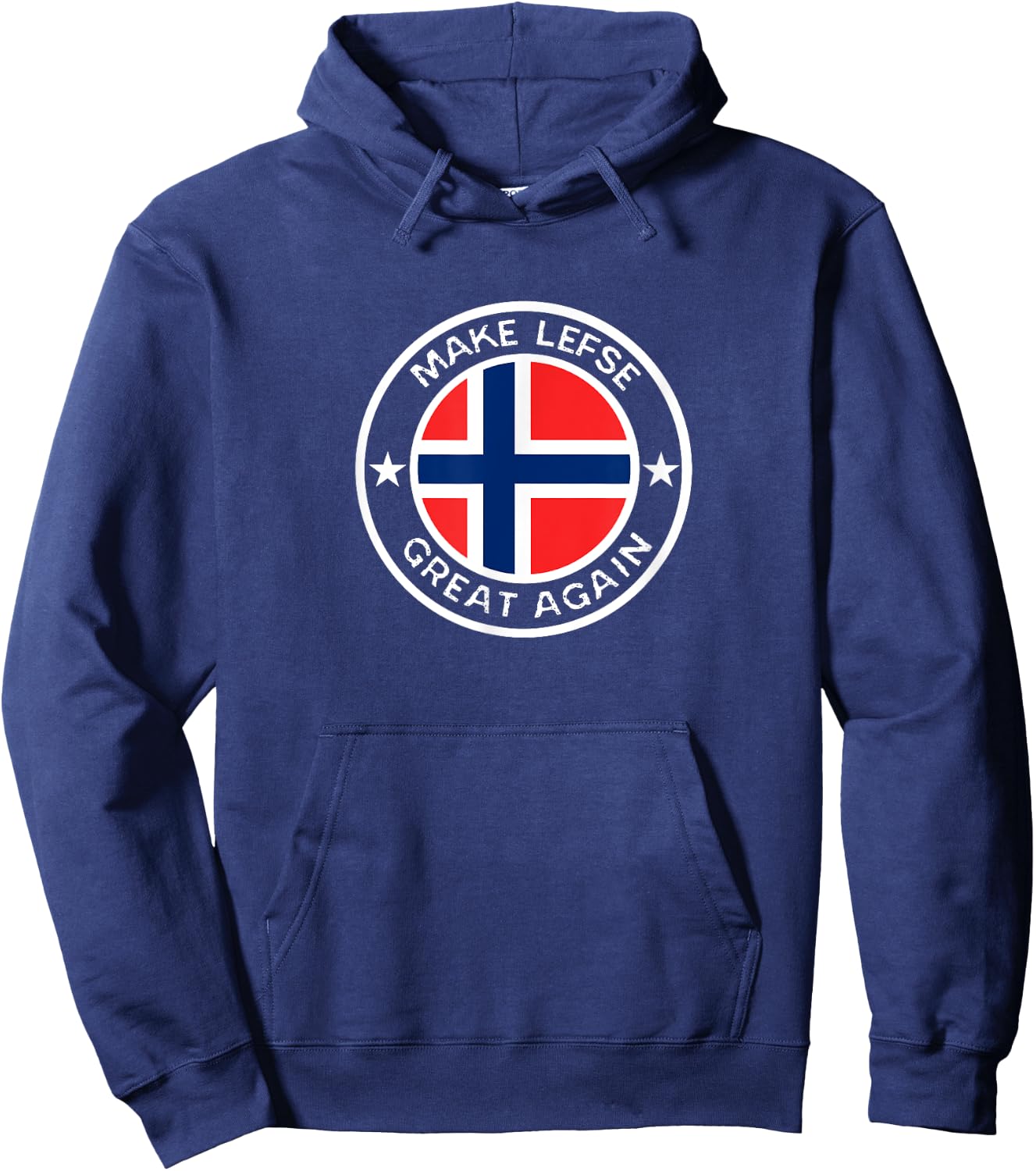 Make Lefse Great Again Witty Norwegian Trump Lutefisk Hoodie - Hoodie | Navy