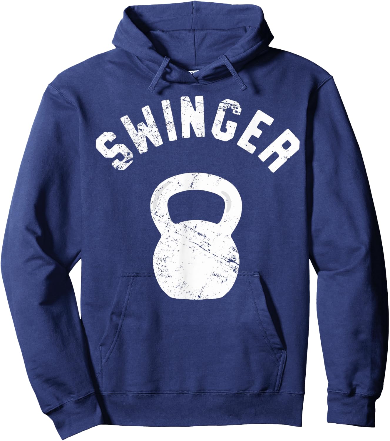 Swinger, Funny Kettlebell Workout Pun Hoodie - Hoodie | Navy