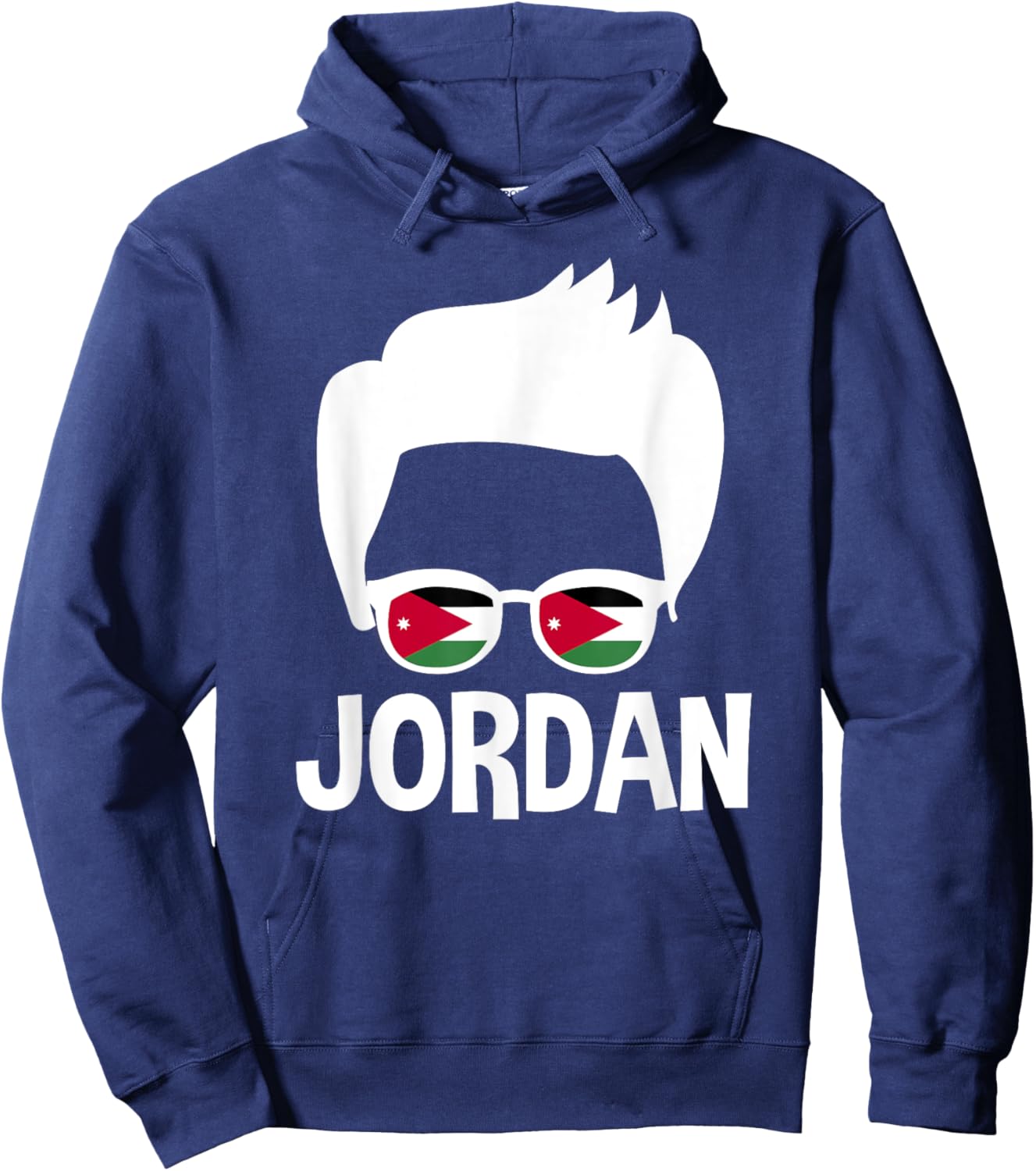 Jordan Boy Silhouette Jordanian Man Pride Hoodie - Hoodie | Navy