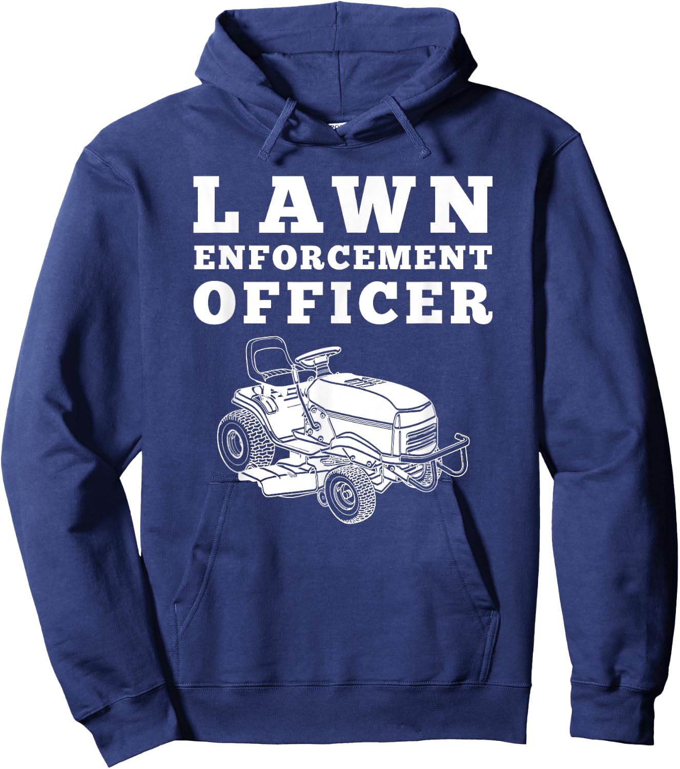 Lawn Enforcement Officer Mowing , Funny Lawnmower Hoodie - Hoodie | Navy