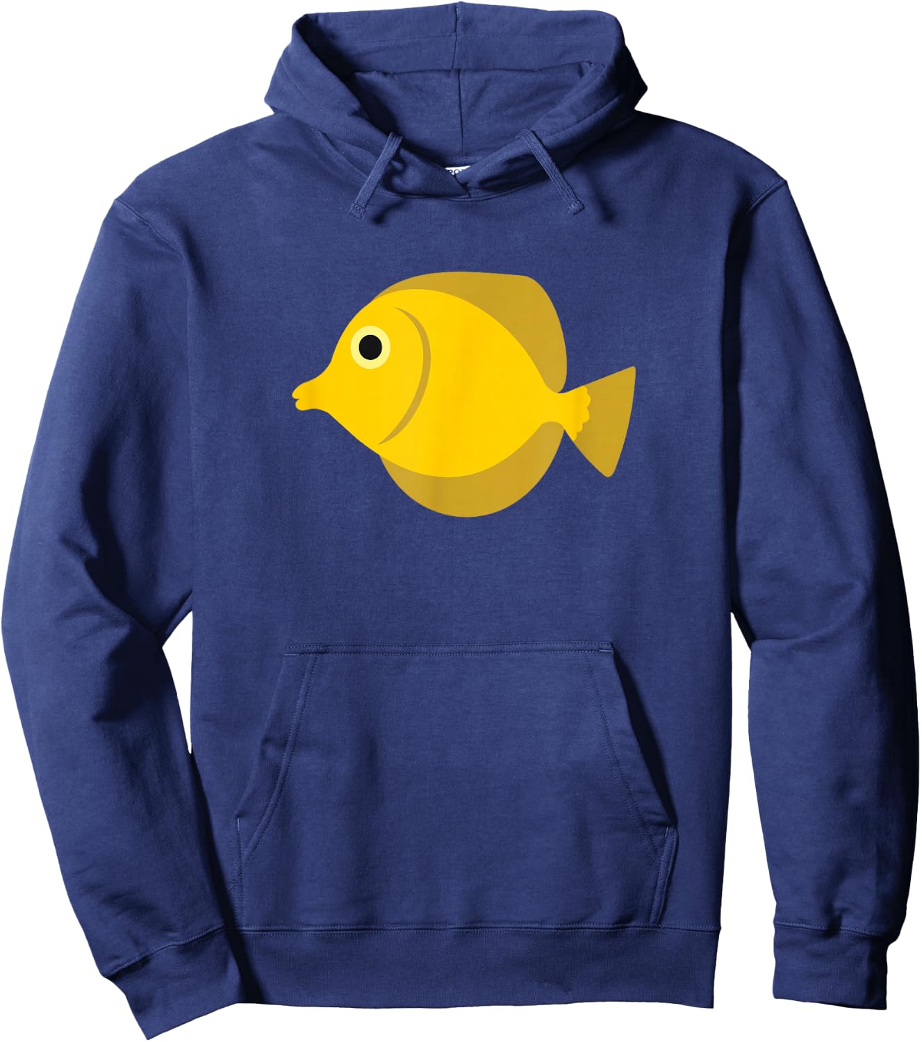 Yellow Tang Fish Print Hoodie - Hoodie | Navy
